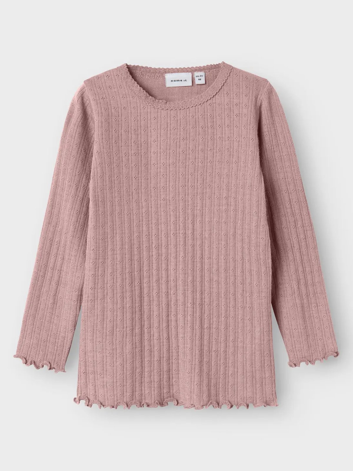Name It Wossa Wo/Si Rib Long Sleeve Top Antler