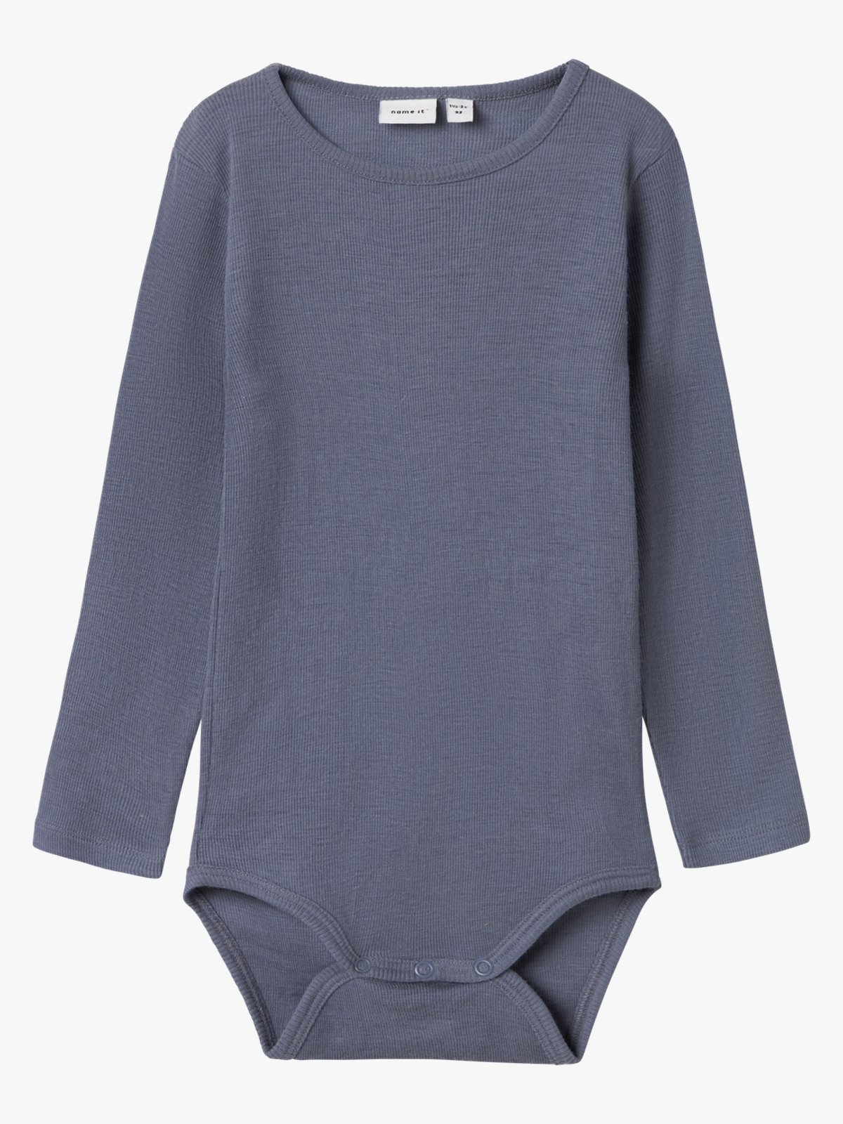 Name It Wossa Wo/Si Rib Long Sleeve Body Folkstone Gray