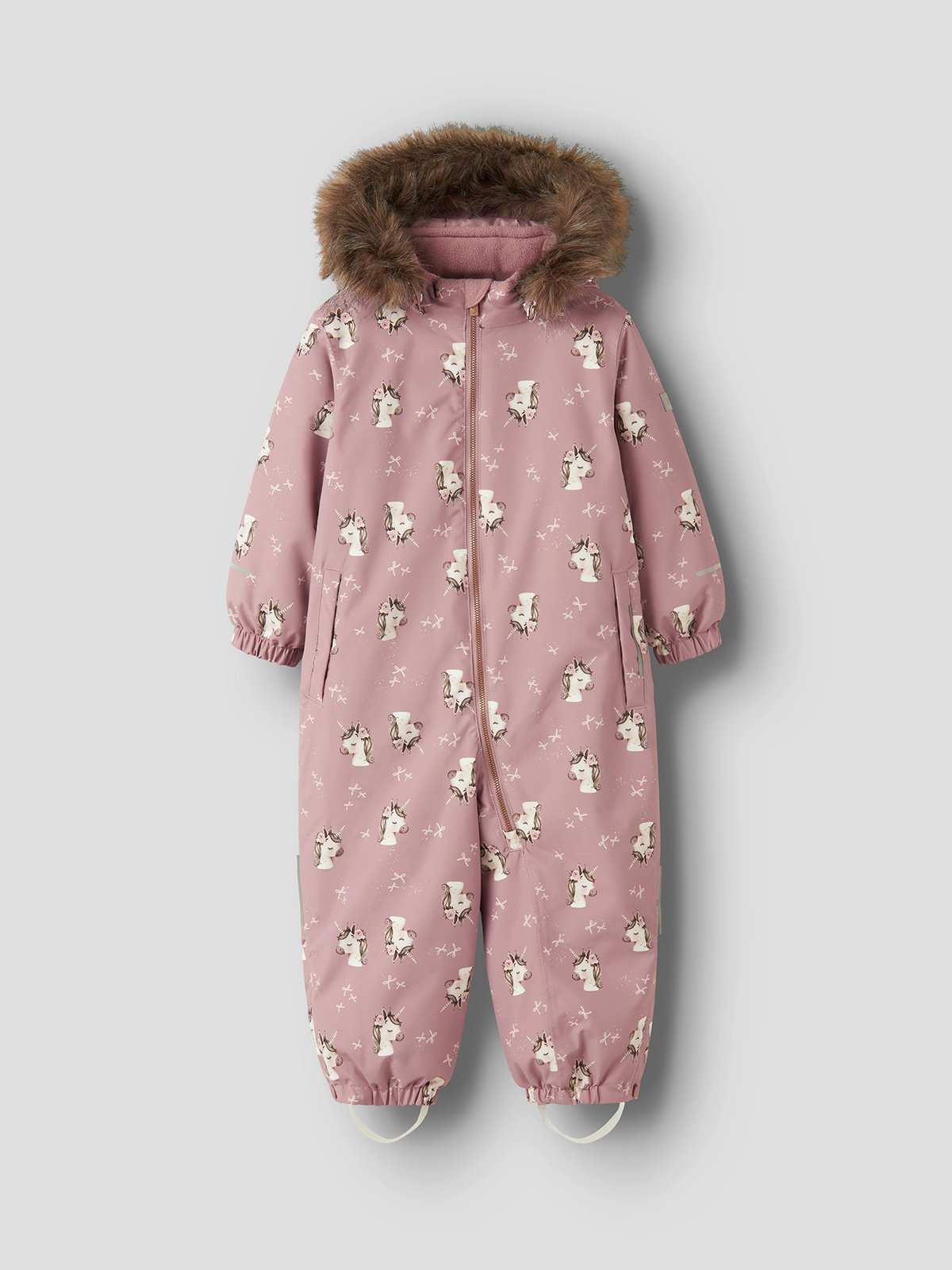 Name It Snow10 Suit All Over Print Woodrose