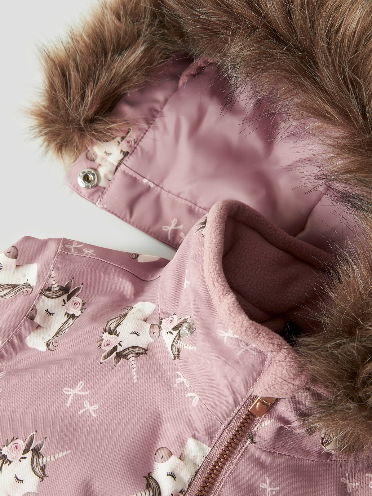 Name It Snow10 Suit All Over Print Woodrose