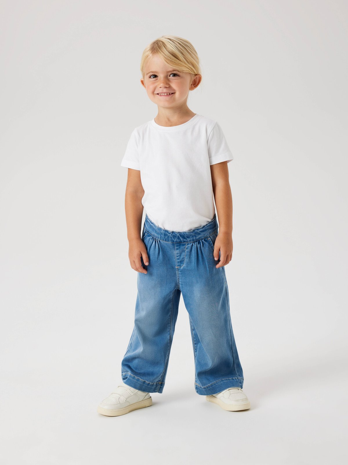 Name It Bella Wide Jeans 6485-To Medium Blue Denim