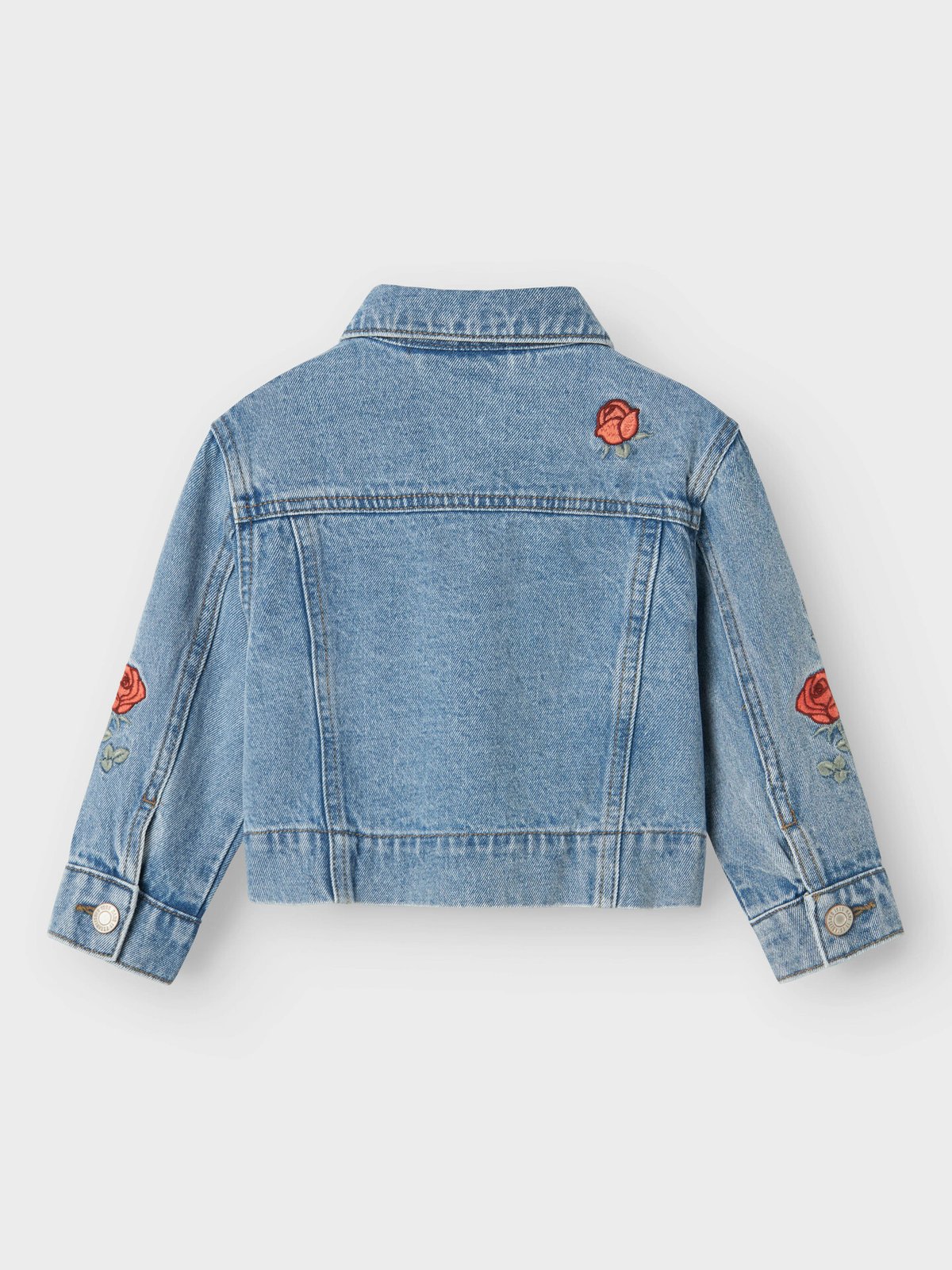 Name It Conny Emb Denim Jacket Light Blue Denim