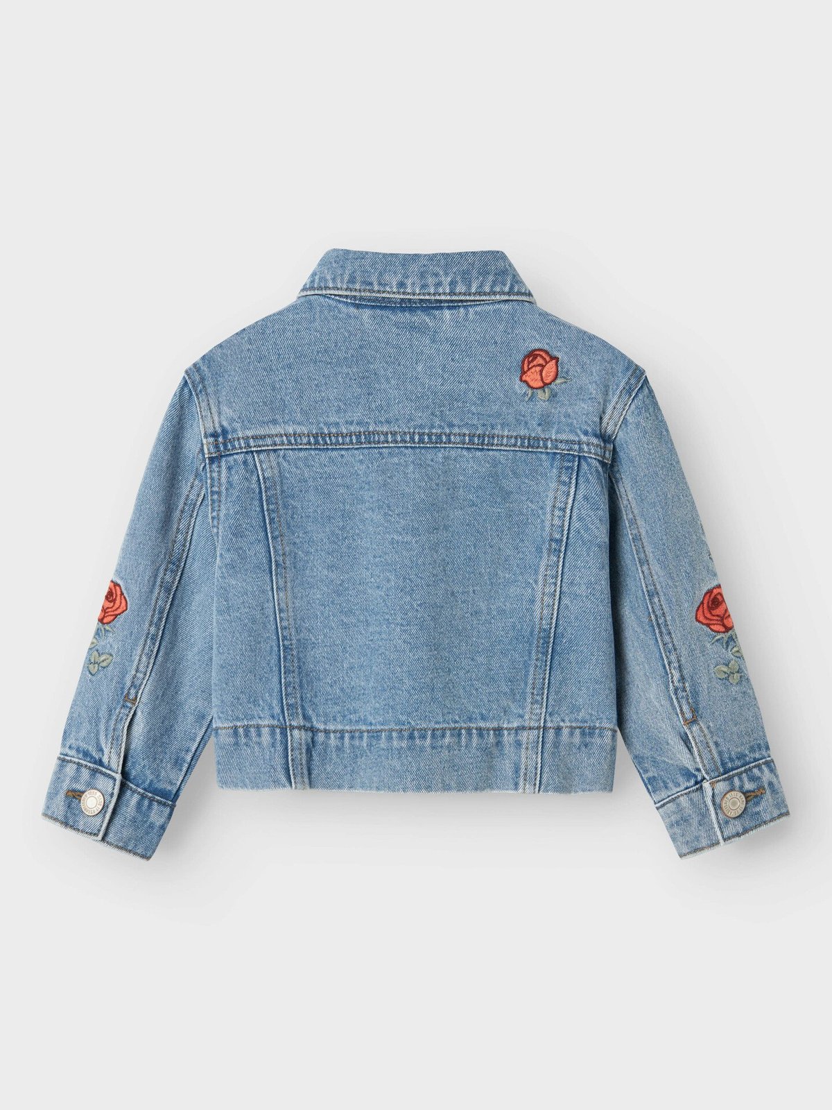 Name It Conny Emb Denim Jacket Light Blue Denim