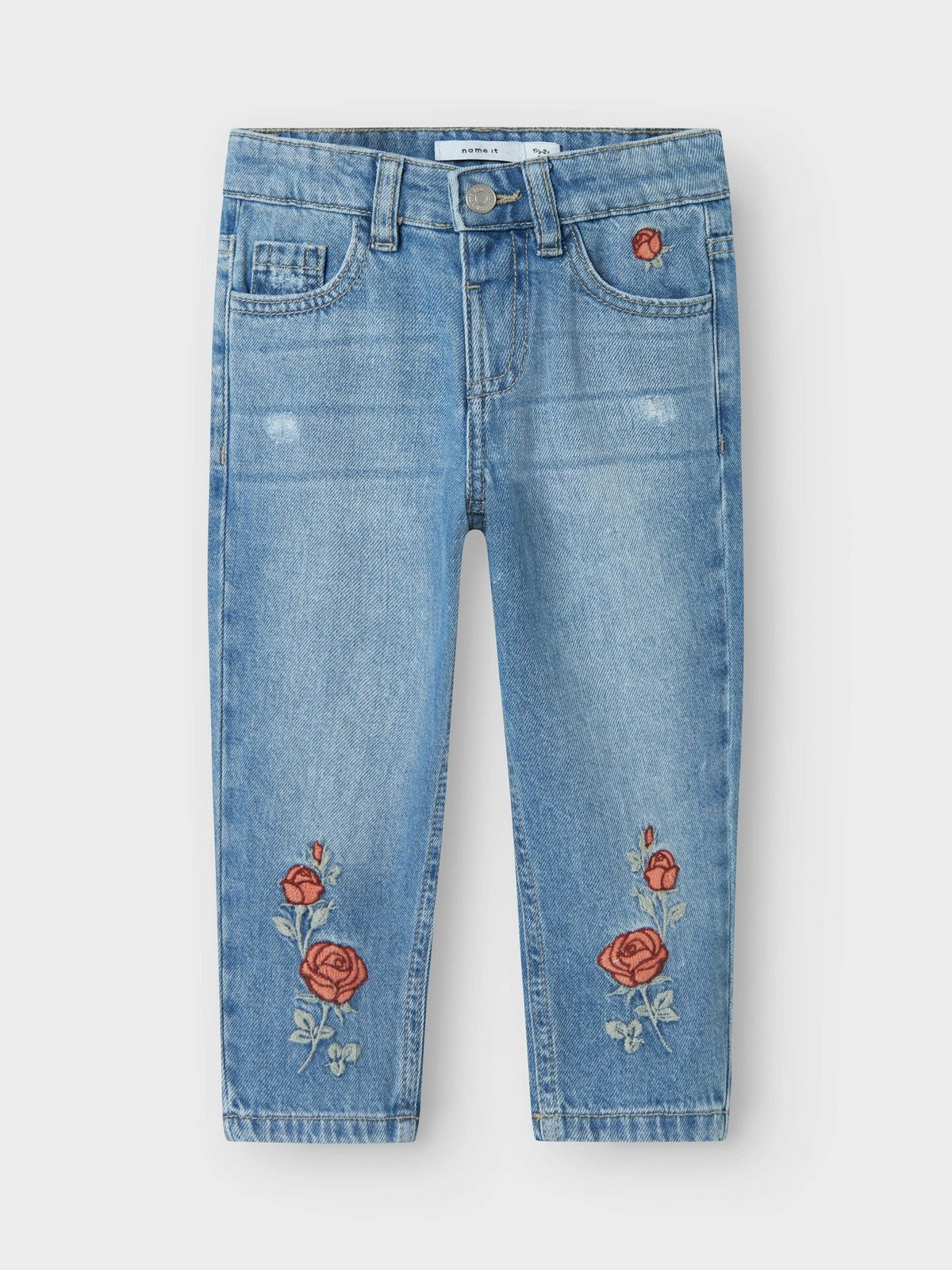 Name It Bella Mom Emb Jeans Noos Light Blue Denim