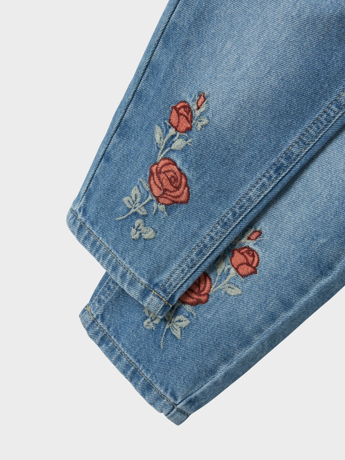 Name It Bella Mom Emb Jeans Noos Light Blue Denim