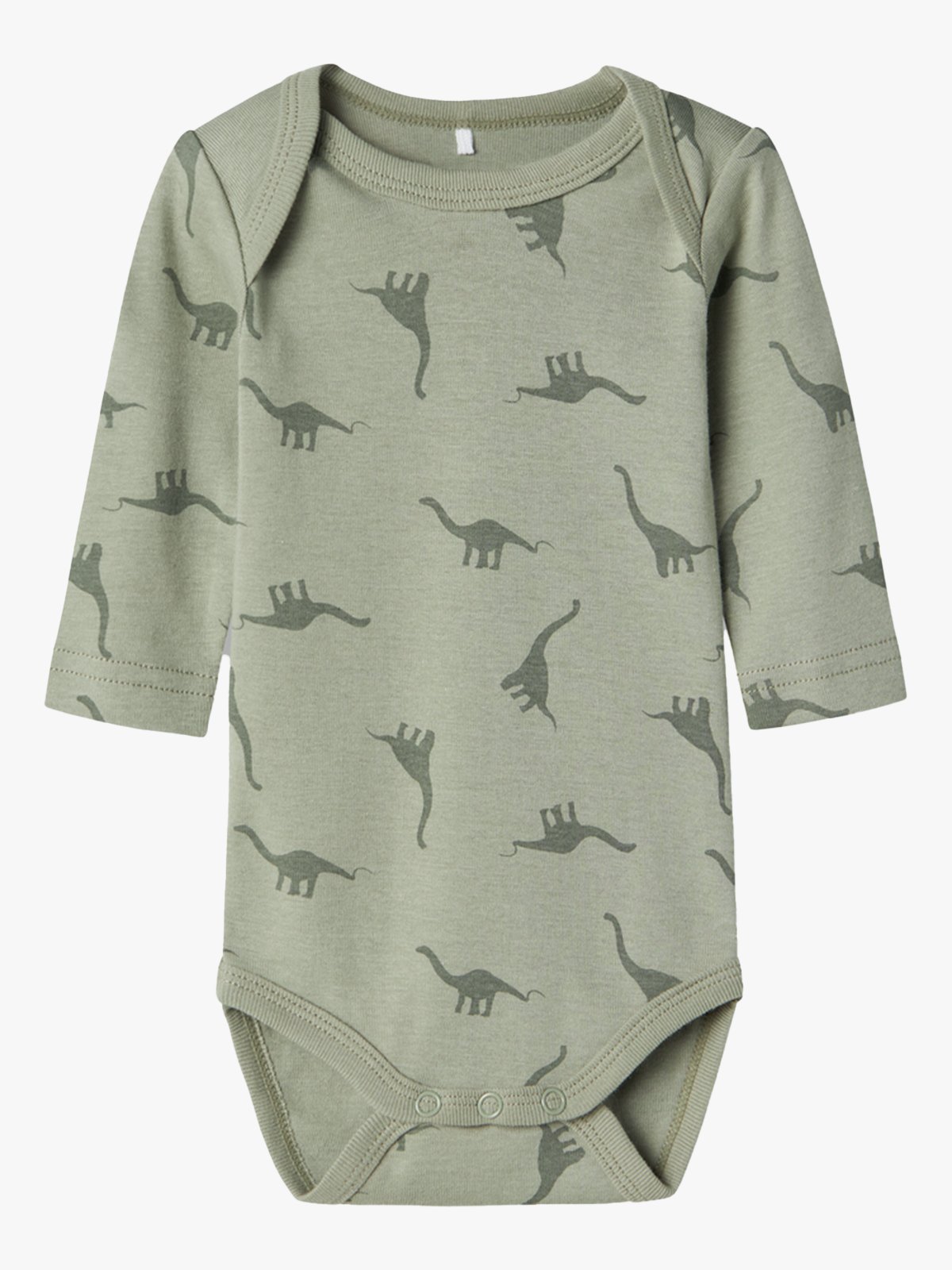 Name It Body 3 Pack Long Sleeve Green Dino Agave Green