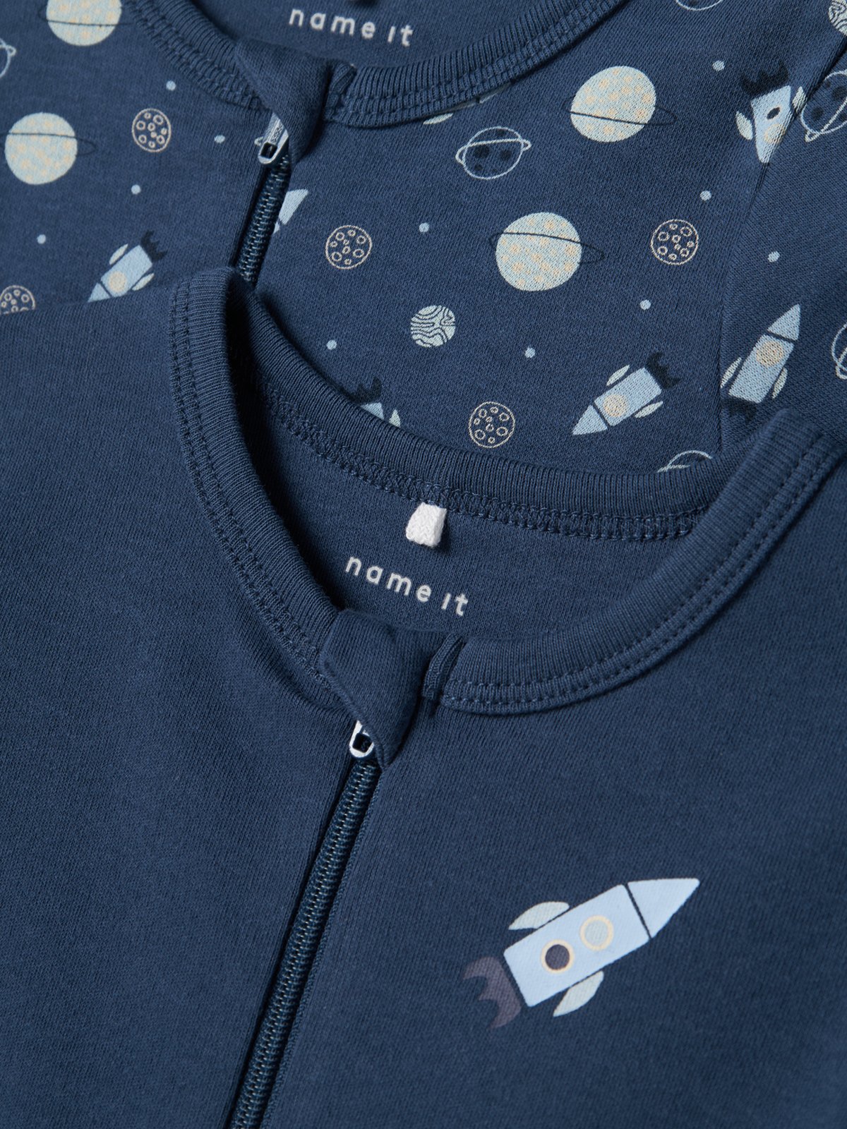 Name It Nightsuit 2 Pack zip dark space Dark Denim