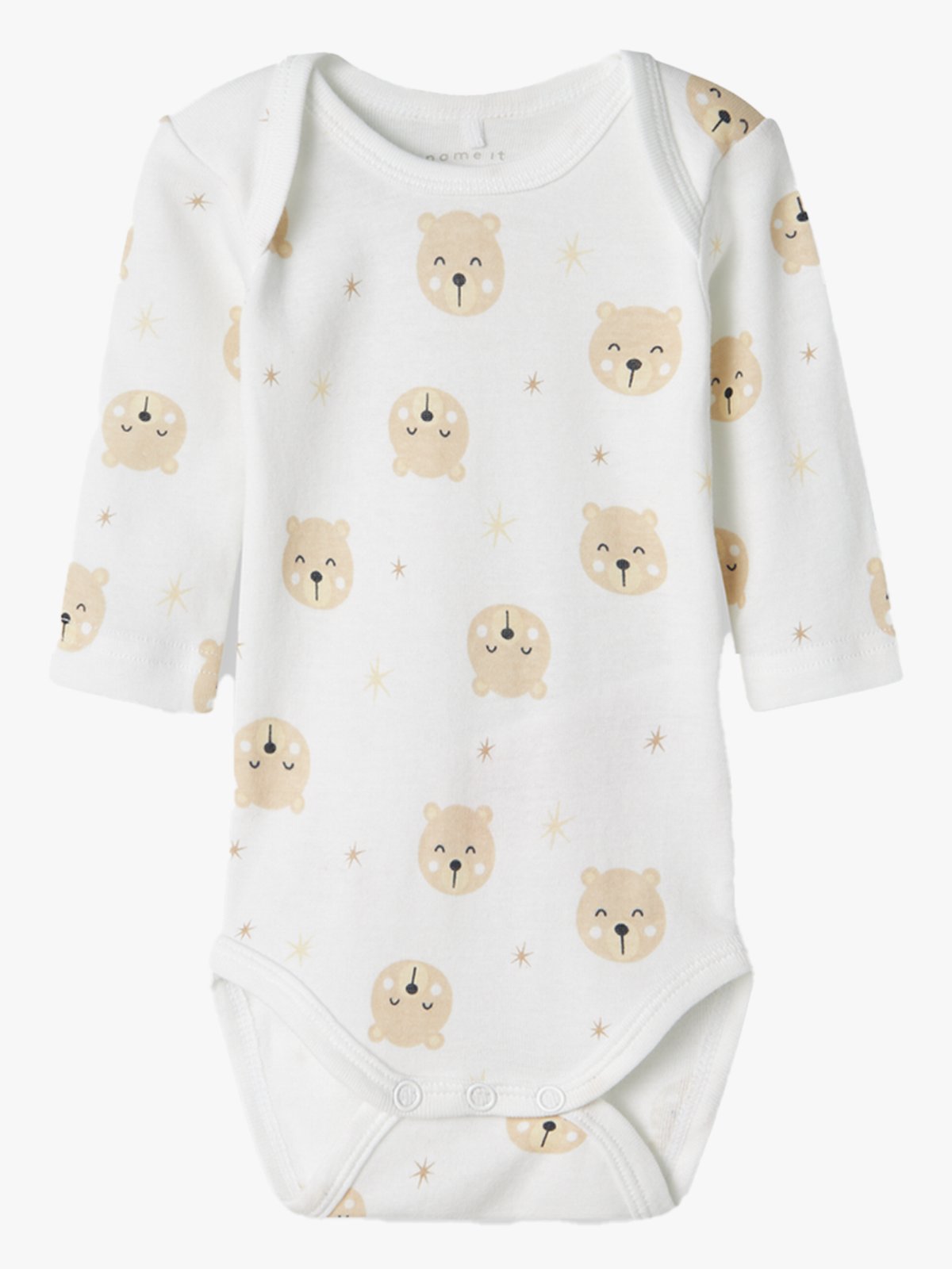 Name It Body 3P Long Sleeve Oxford Bear Oxford Tan