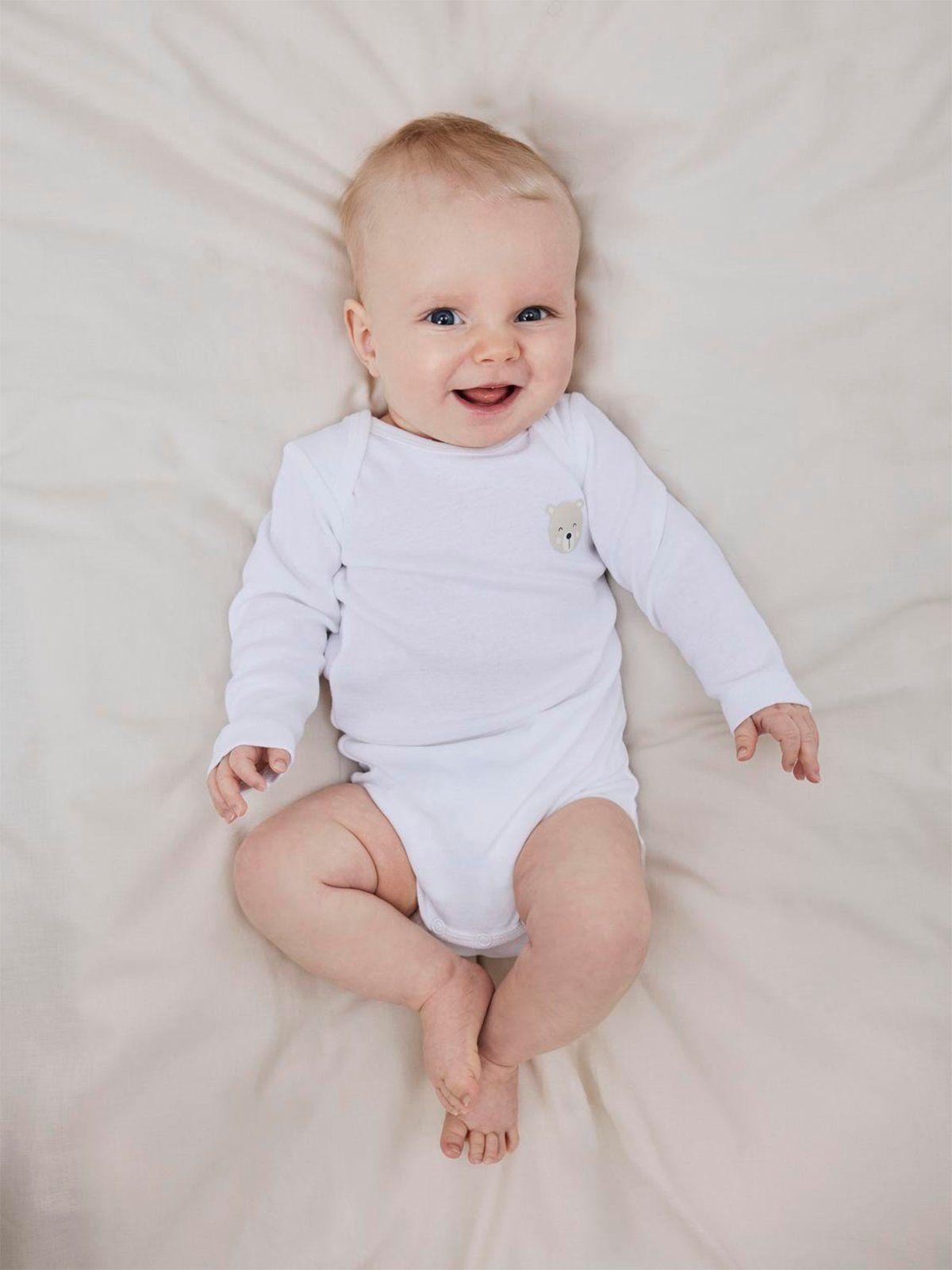 Name It Body 3P Long Sleeve Oxford Bear Oxford Tan