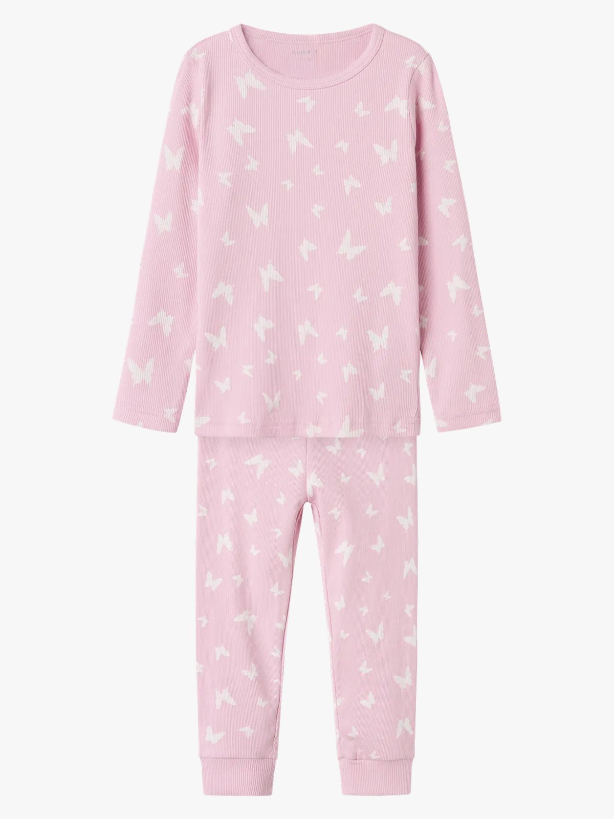 Name It Nightset Pink Butterfly Rib Pink Lavender