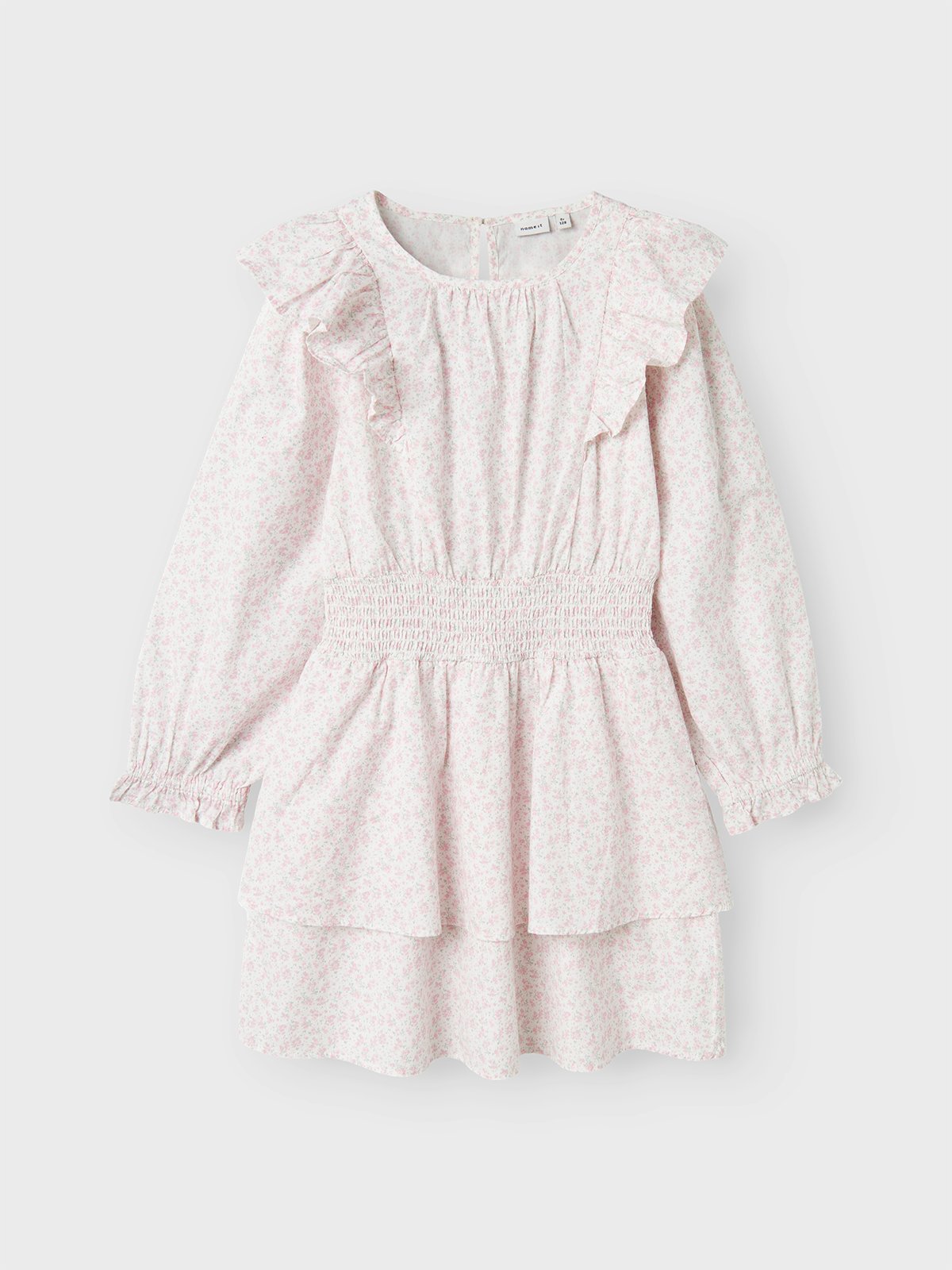 Name It Husis Long Sleeve Dress Bright White