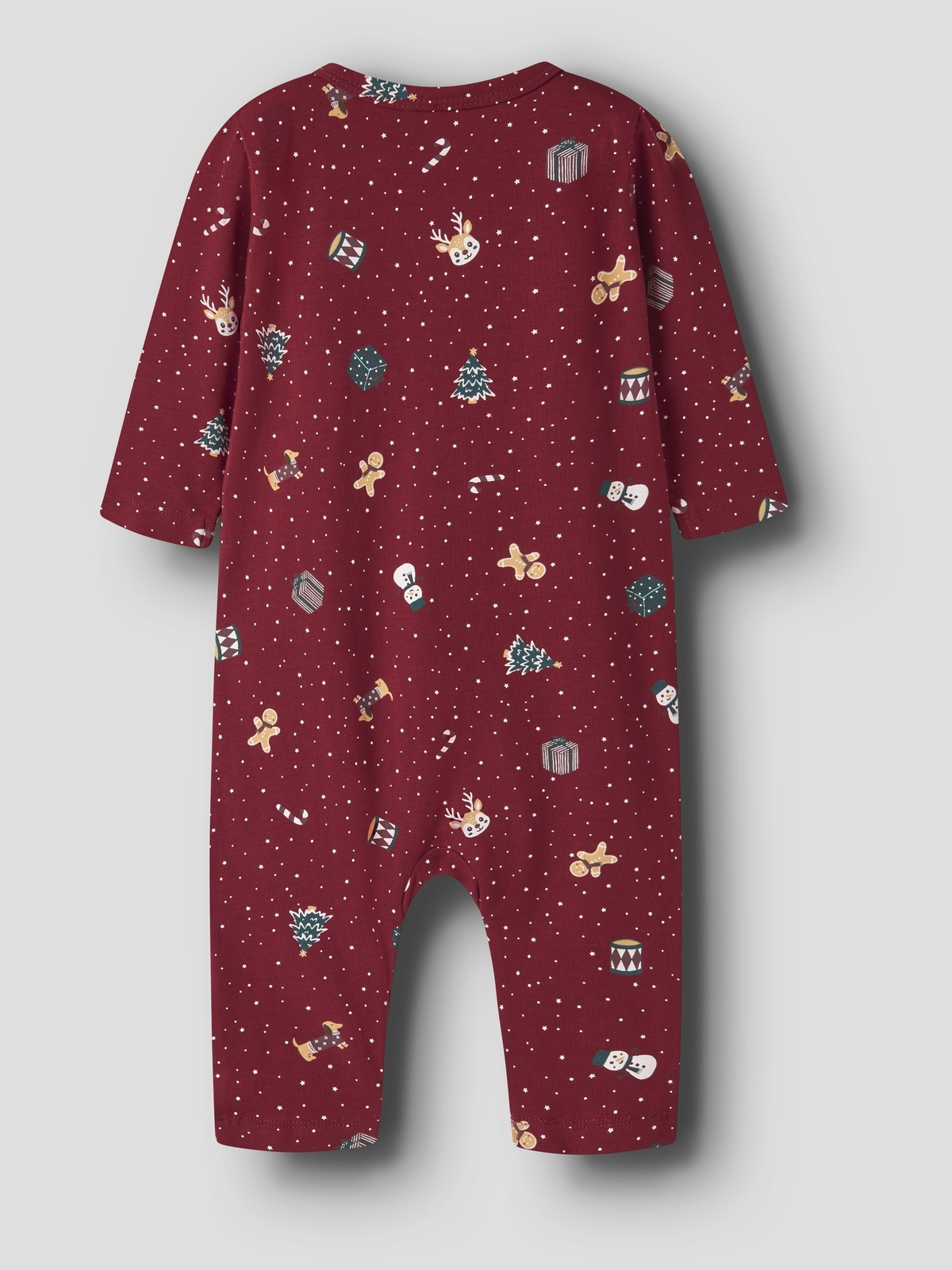 Name It Vismas Long Sleeve Nightsuit Rød