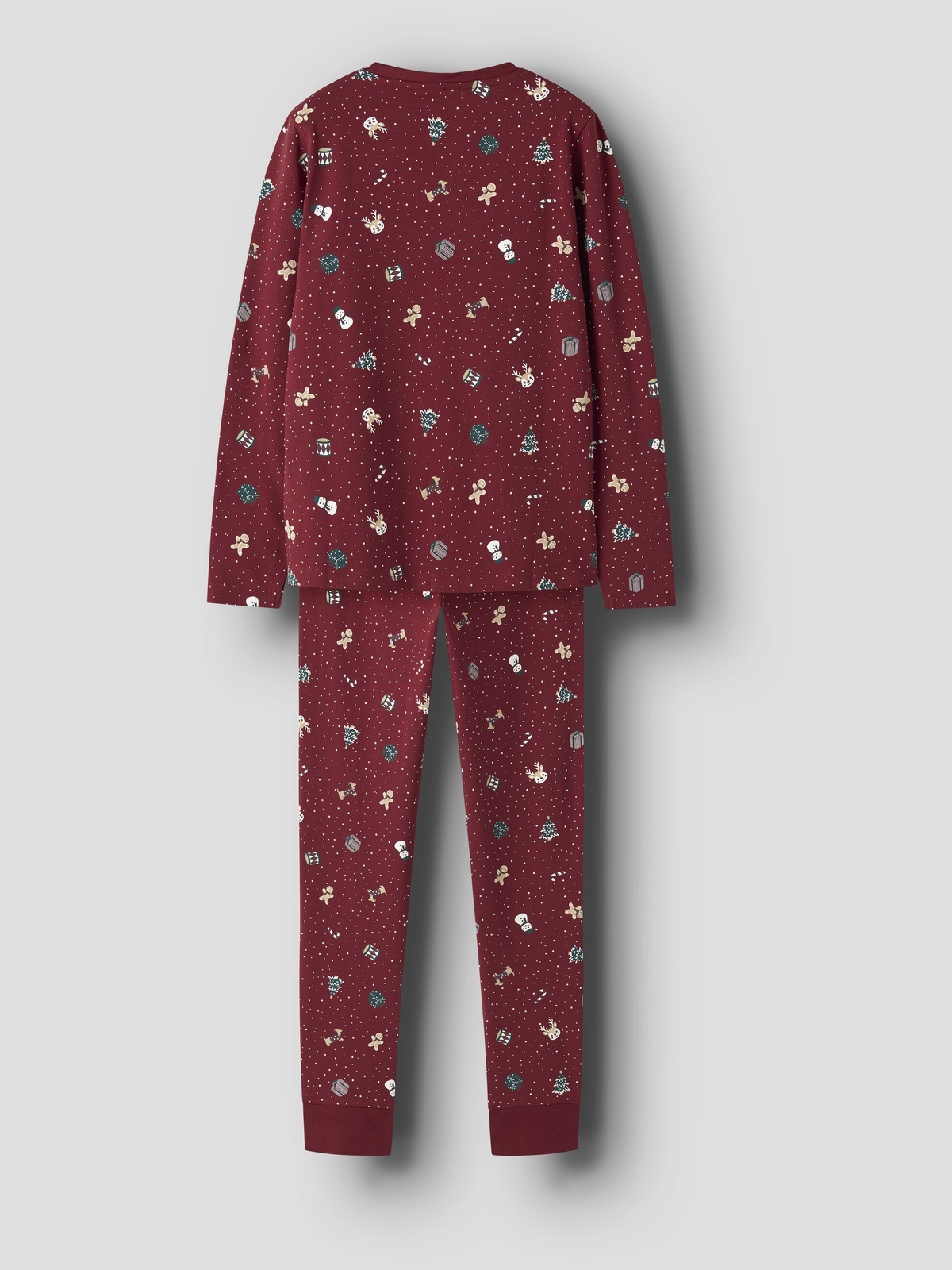 Name It Vismas Long Sleeve Nightset Rød
