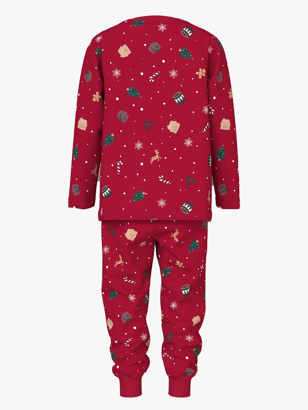 Name It Vismas Long Sleeve Nightset Jester Red Merry Christmas