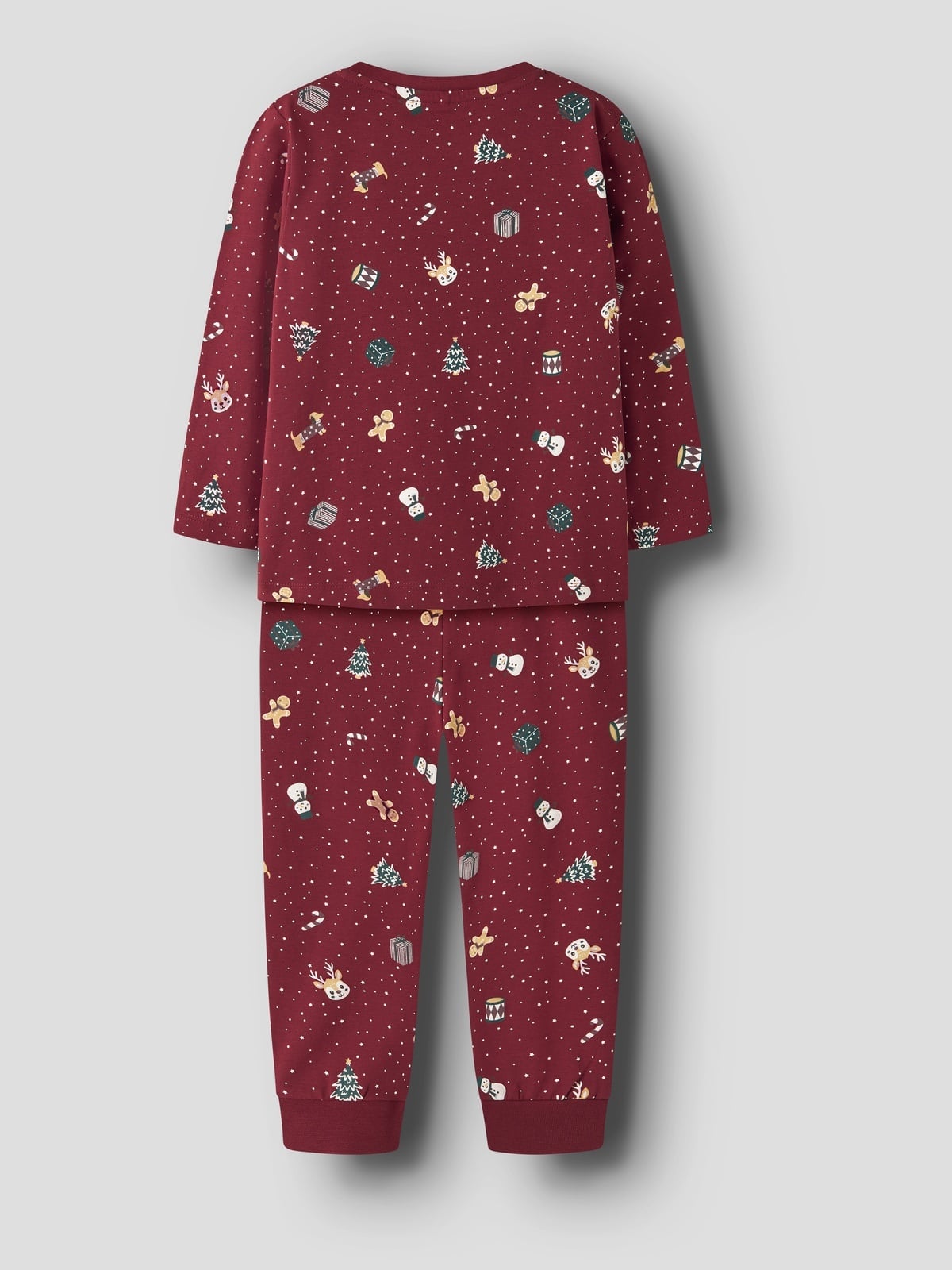Name It Vismas Long Sleeve Nightset Rød