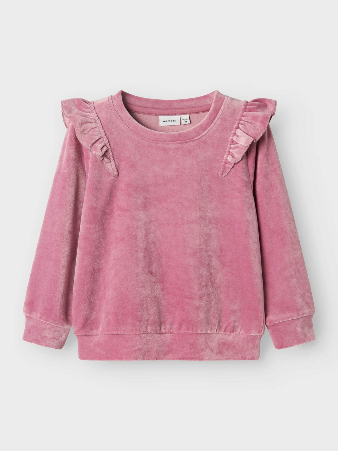Name It Rille Nreg Velour O-Neck Mauve Orchid