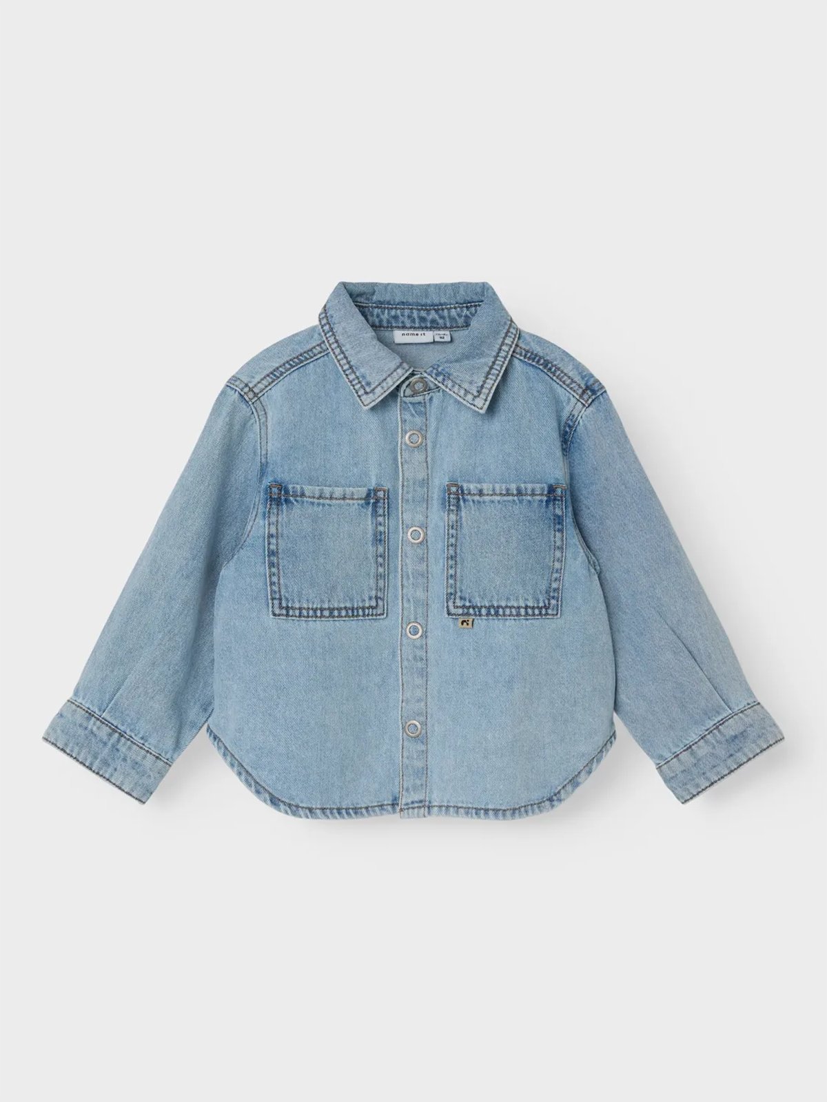 Name It Ten Os Denim Long Sleeve Shirt Light Blue Denim