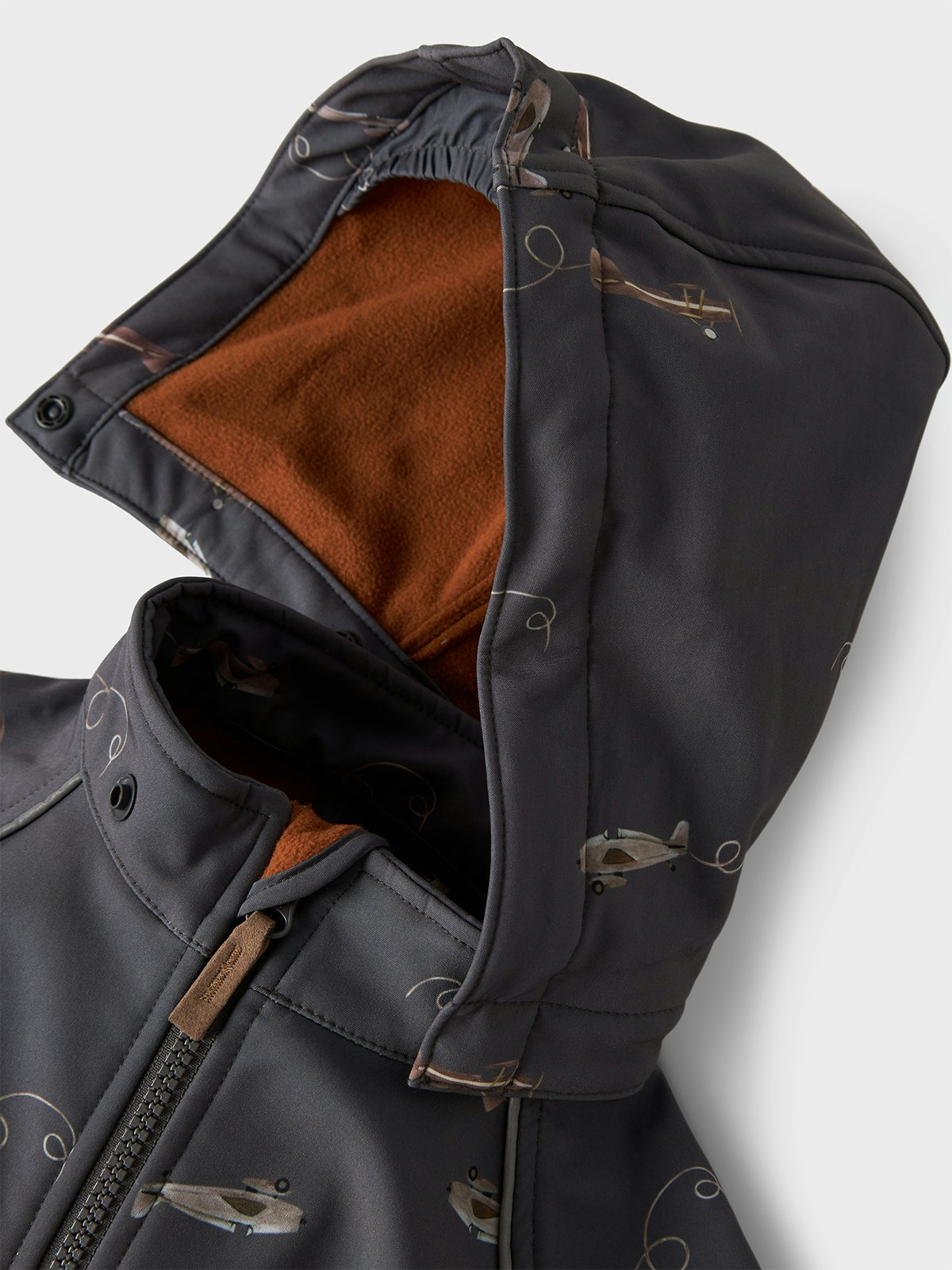 Name It Alfa08 Softshell Suit All Over Print Grey Pinestripe