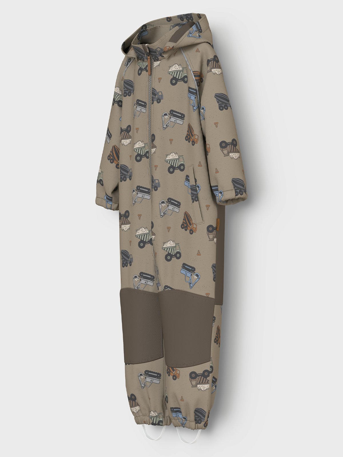 Name It Alfa08 Softshell Suit All Over Print Silver Mink