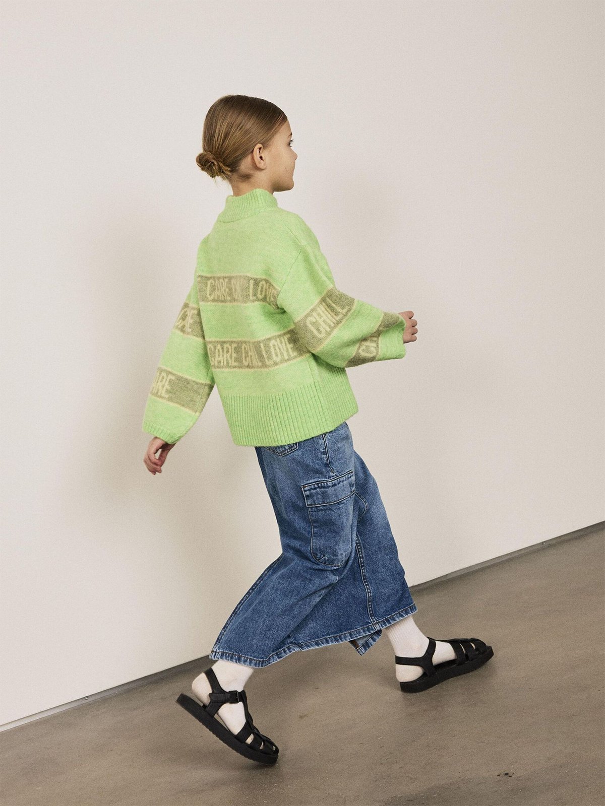Name It Beify Long Sleeve Oversized Knit Arcadian Green
