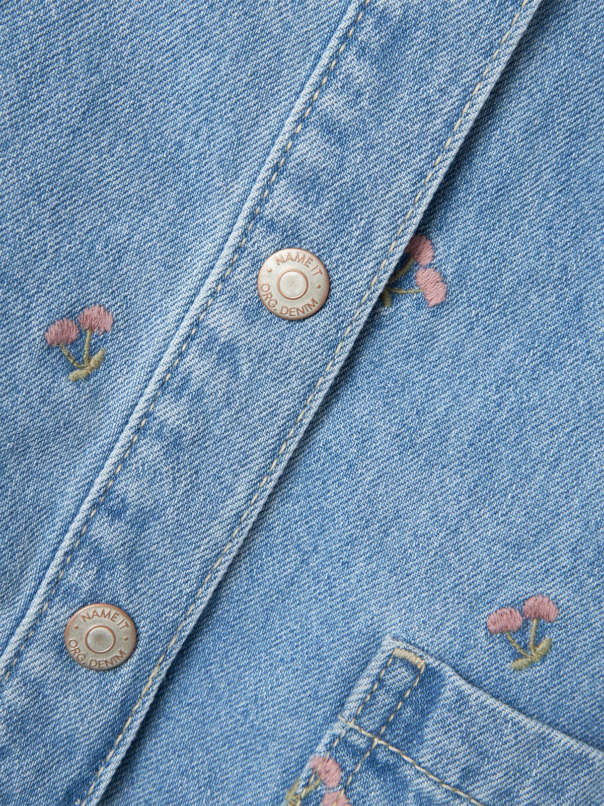 Name It Piper Long Sleeve Denim Dress Light Blue Denim