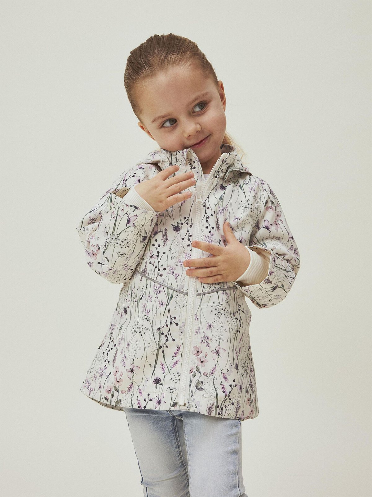 Name It Maxi Li Jacket All Over Print Whisper White