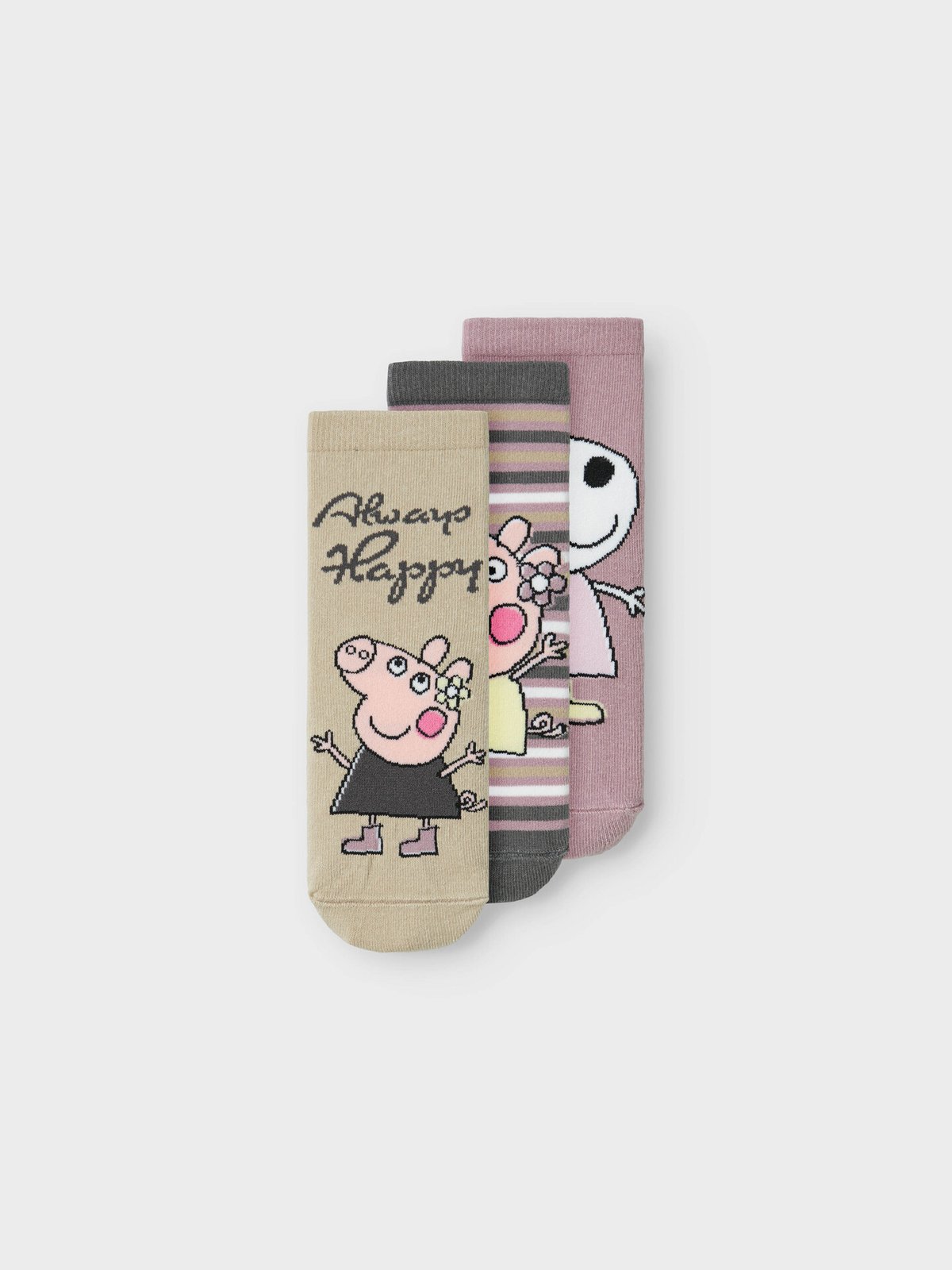 Name It Dassa Peppapig 3-Pack Sock Elderberry