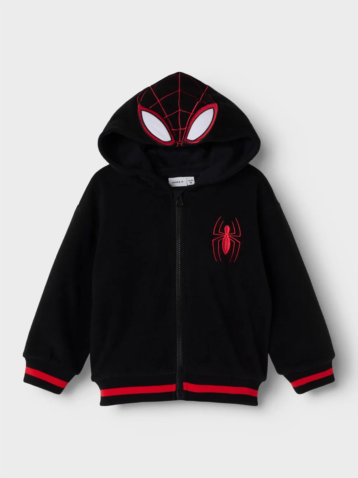 Name It Jared Spider Fleece Zip Mar Black