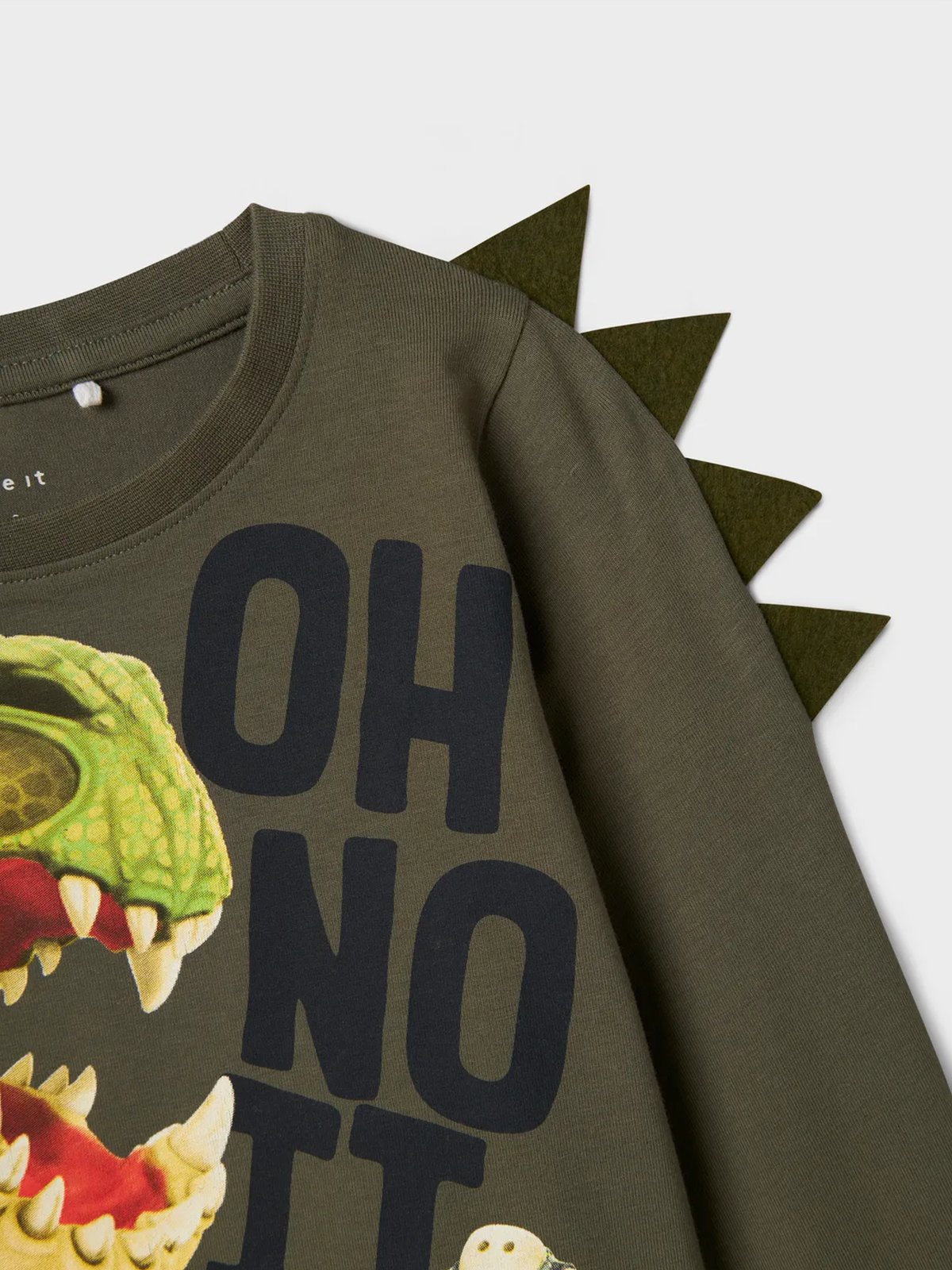 Name It Dovid Giganto Long Sleeve Top Dusty Olive