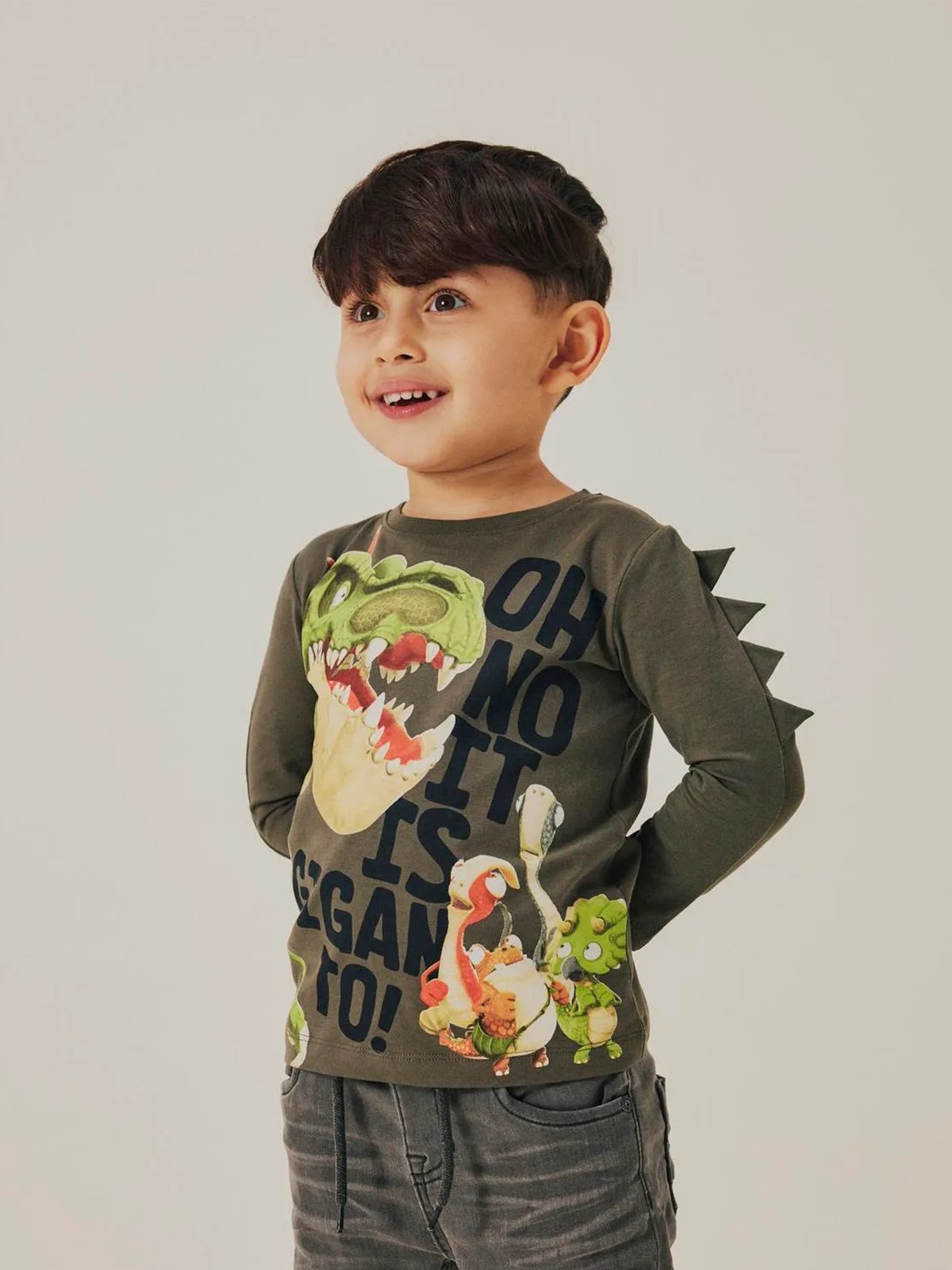 Name It Dovid Giganto Long Sleeve Top Dusty Olive