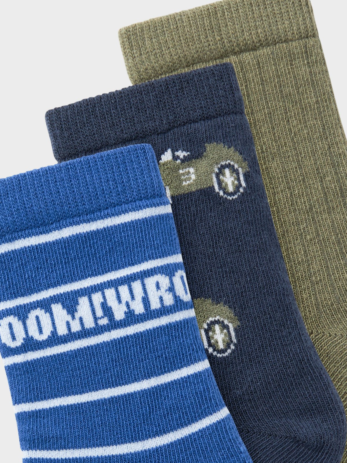 Name It Buster 3-Pack Sock Dusty Olive / Navy Blazer / Limoges