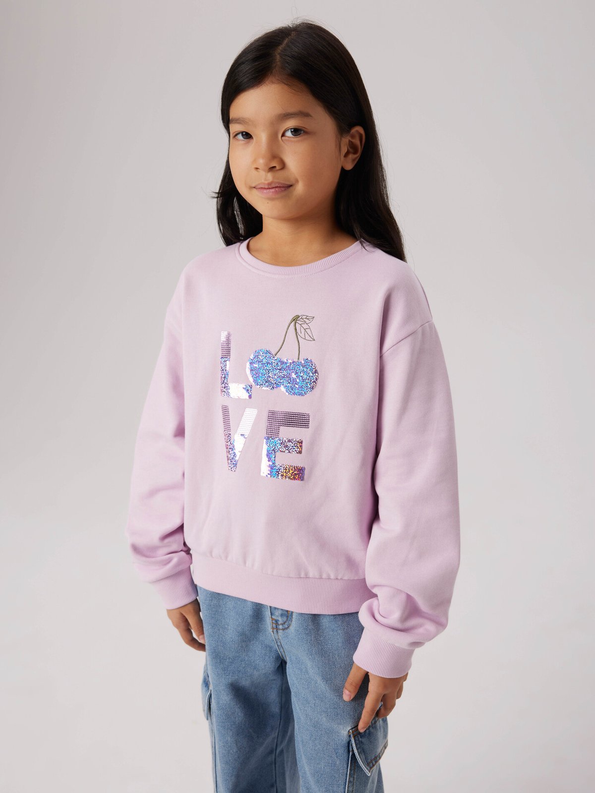 Name It Teka Long Sleeve Sweat Brushed Winsome Orchid