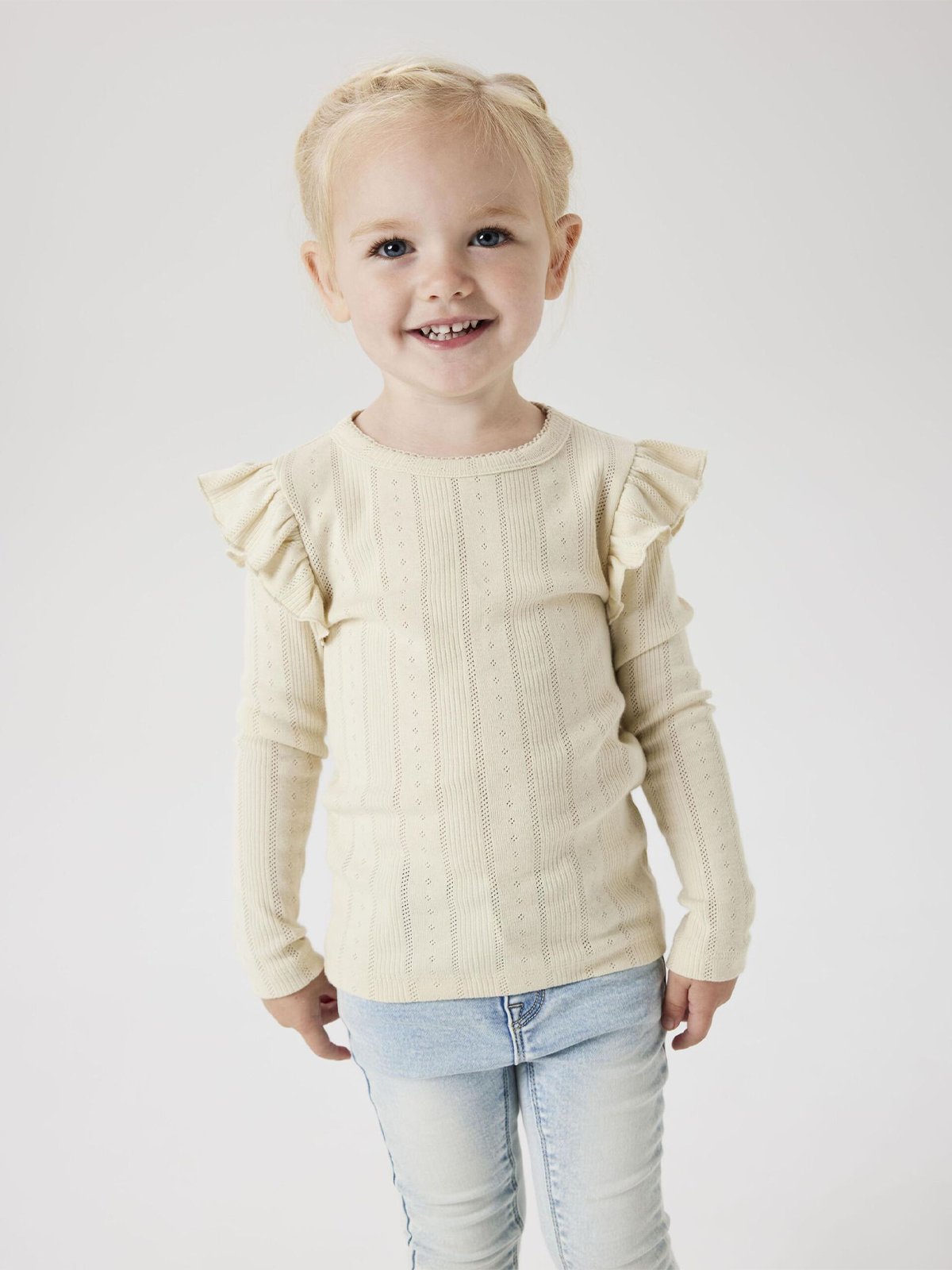 Name It Julia Long Sleeve Slim Top Summer Sand