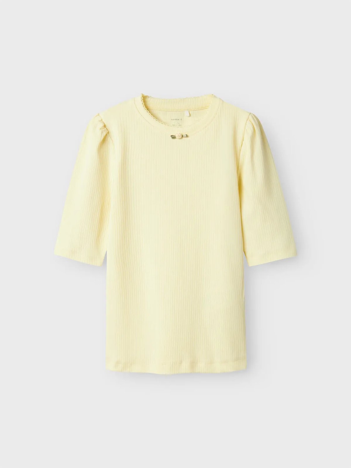 Name It Tuna Short Sleeve Xsl Top Pastel Yellow