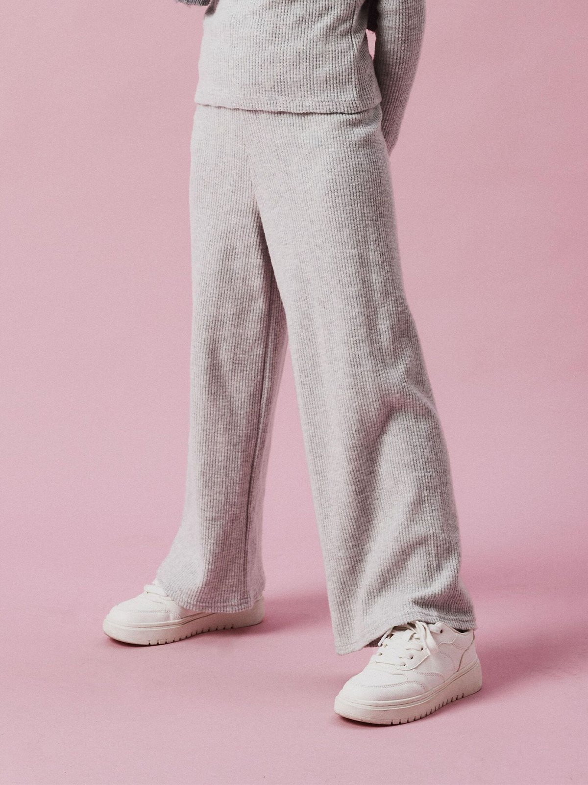 Name It Tulpu Wide Pant Light Grey Melange