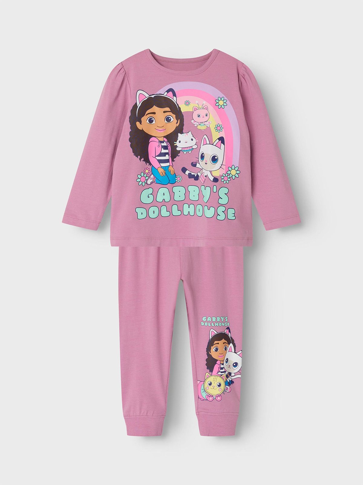 Name It Saba Gabby Long Sleeve Nightset Sky Mauve Orchid