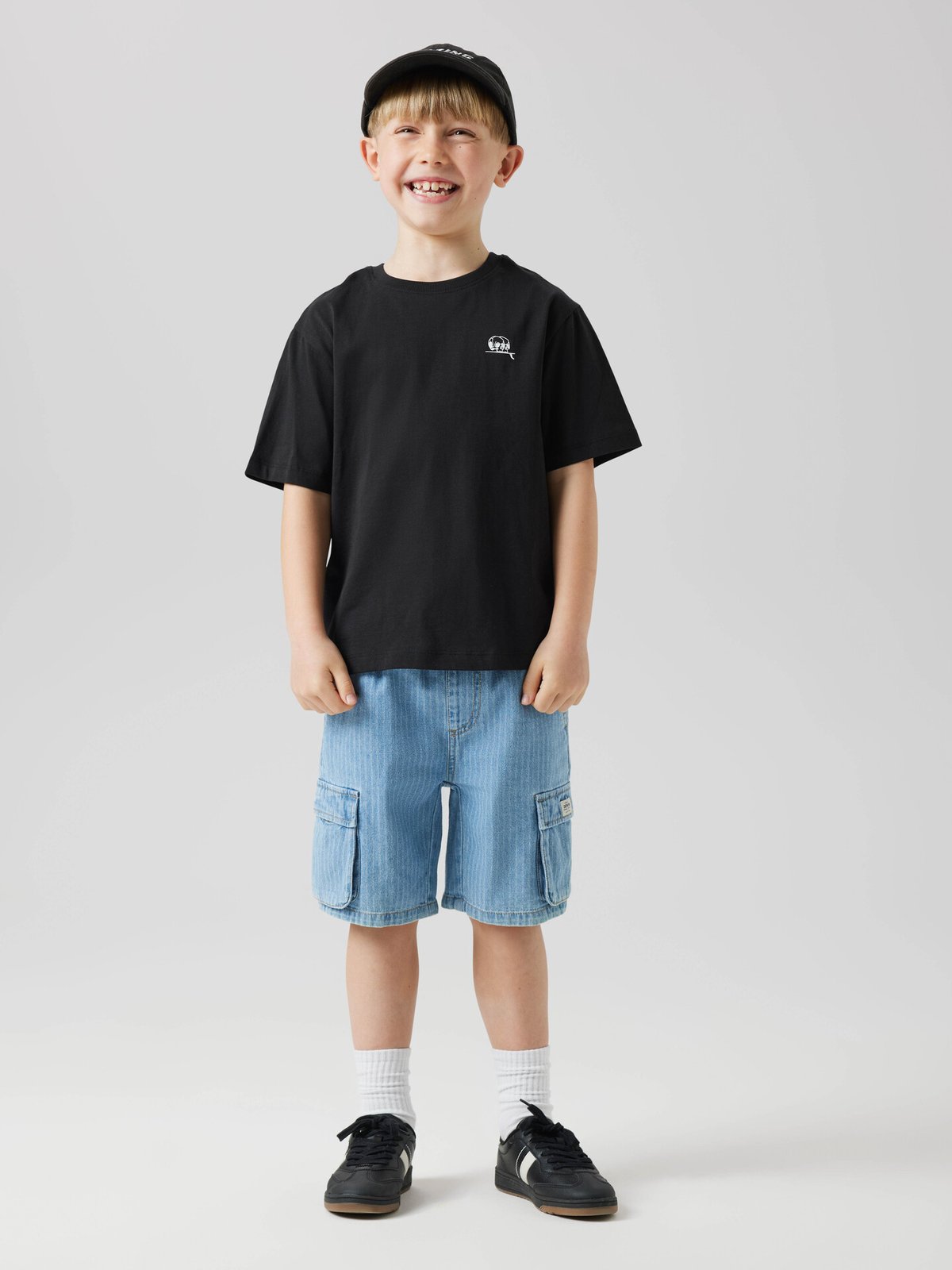 Name It Ryan Cargo Denim Shorts Light Blue Denim