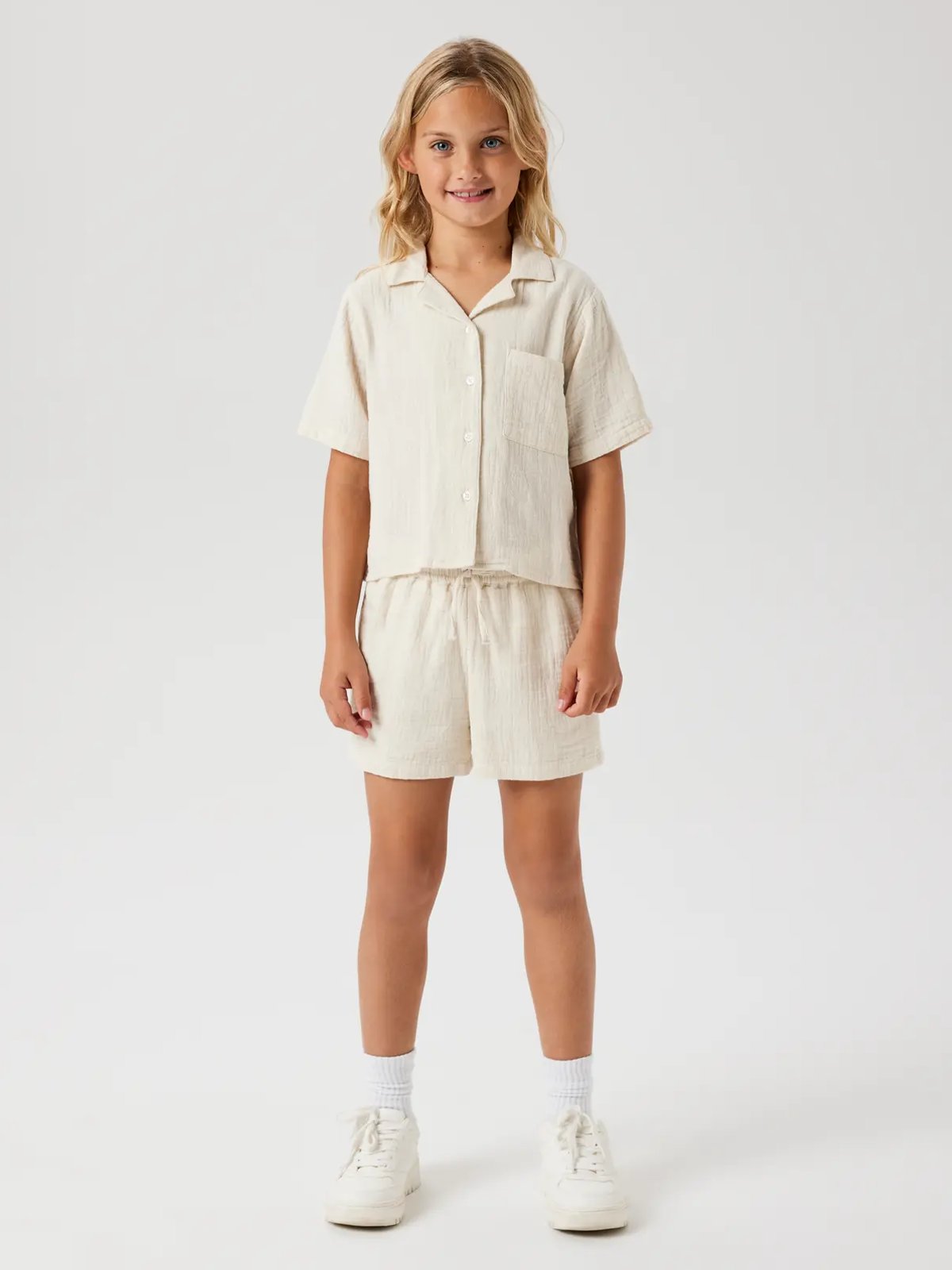 Name It Jasmin Short Sleeve Short Shirt Summer Sand