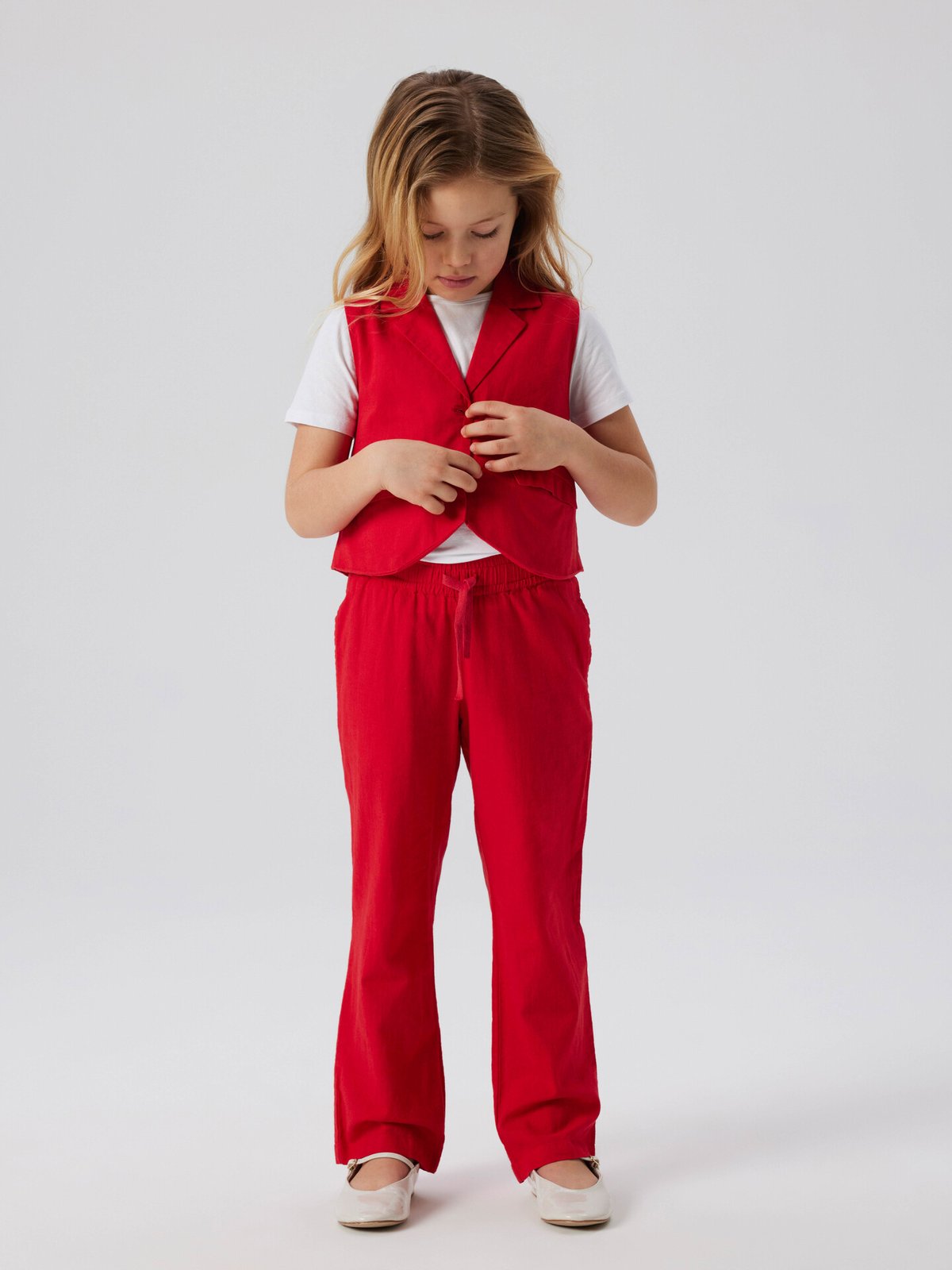 Name It Falinnen Straight Pant Chinese Red