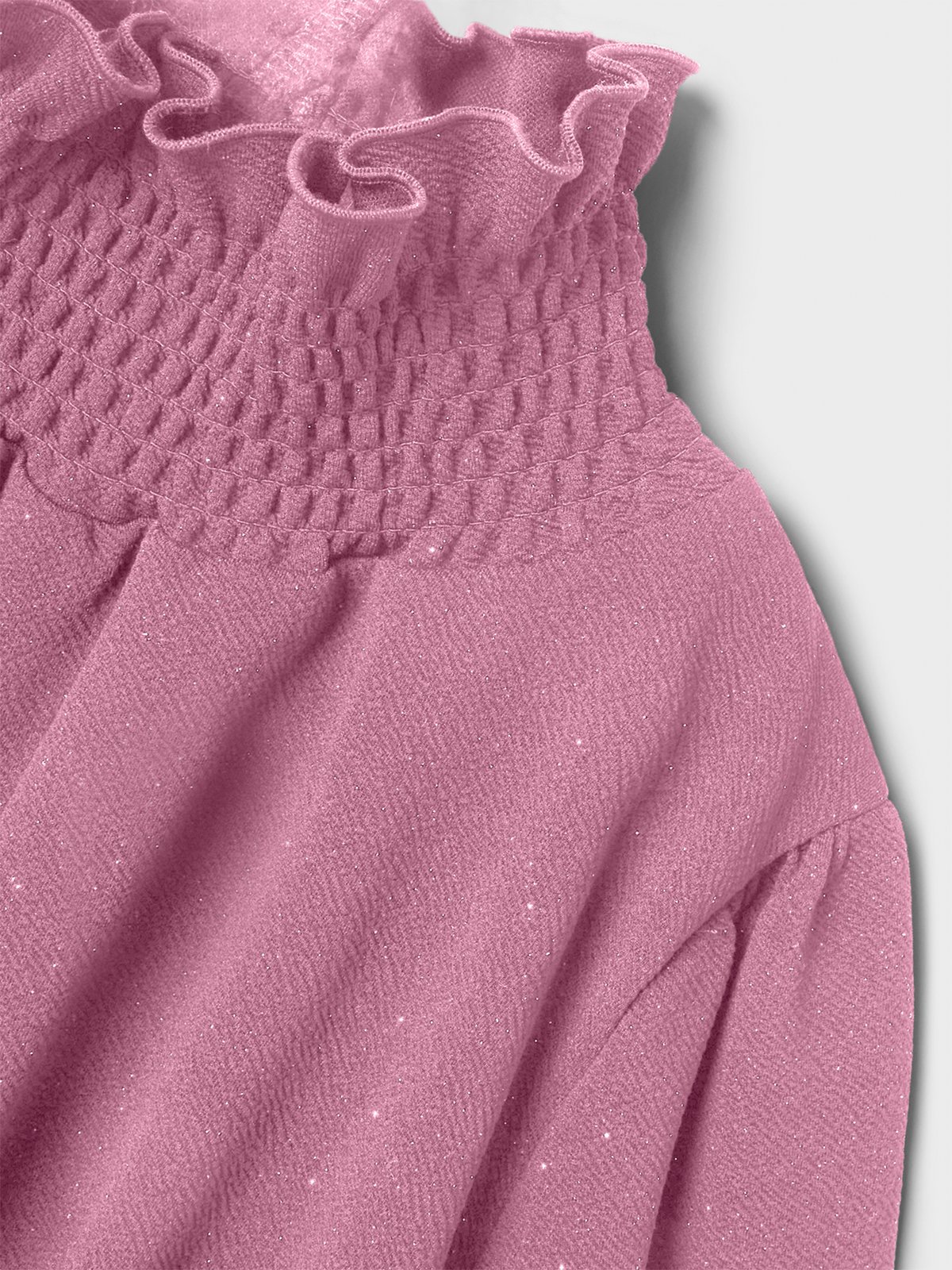 Name It Roka Long Sleeve Waist Dress Mauve Orchid