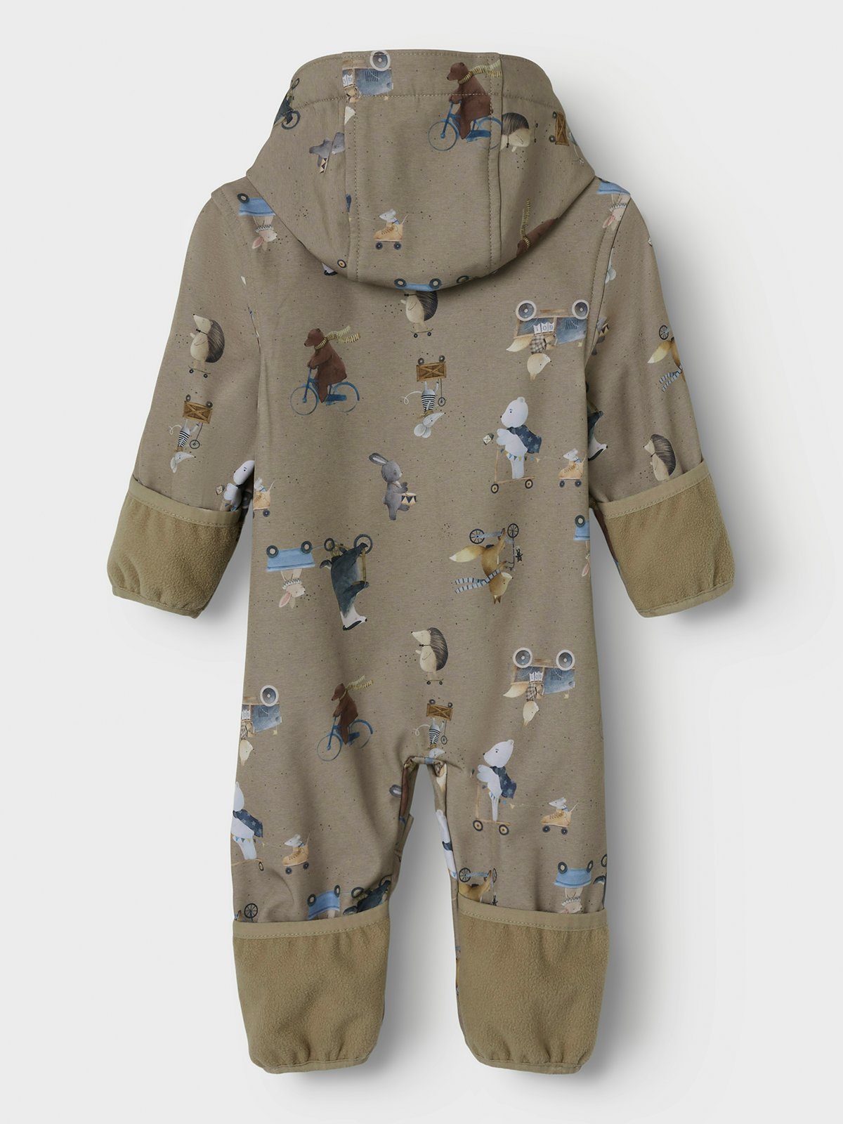 Name It Alfa08 Softshell Suit Aop Fo Silver Mink