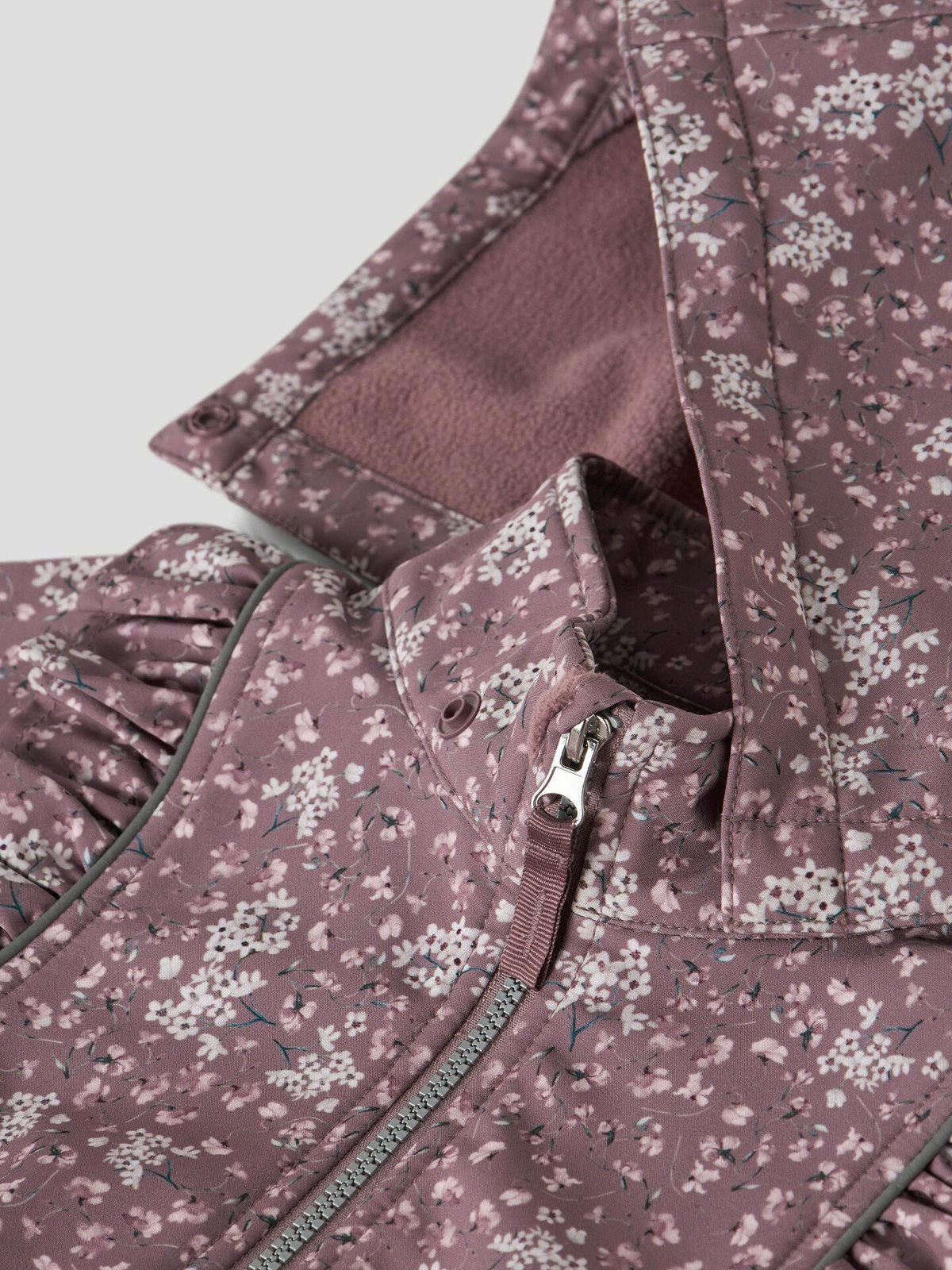 Name It Alfa08 Softshell Jacket Frill Aop Fo Grape Shake