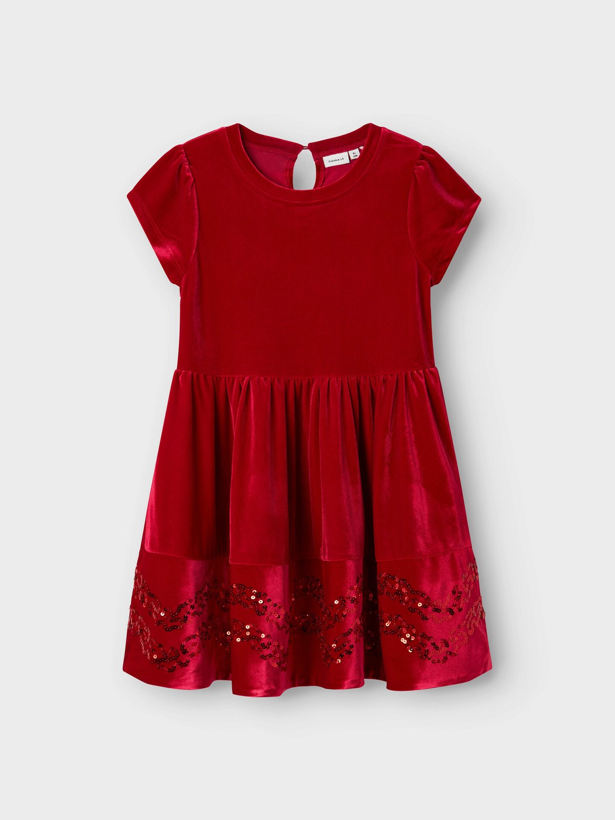 Name It Revelo Velour Sleeveless Dress Jester Red