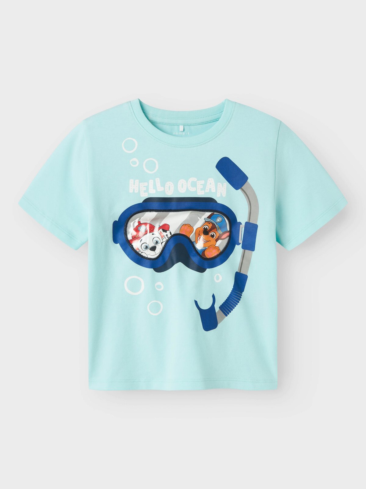 Name It Morish Paw Short Sleeve Top BlueTint