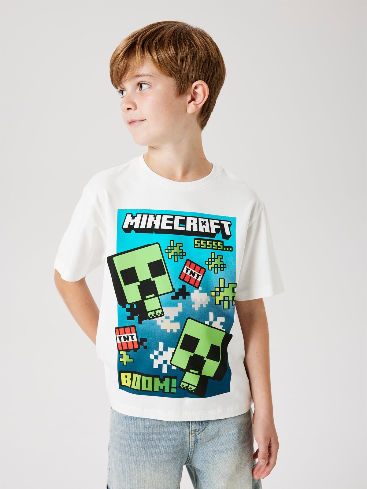 Name It Mus Minecraft Nreg Short Sleeve Top Cloud Dancer