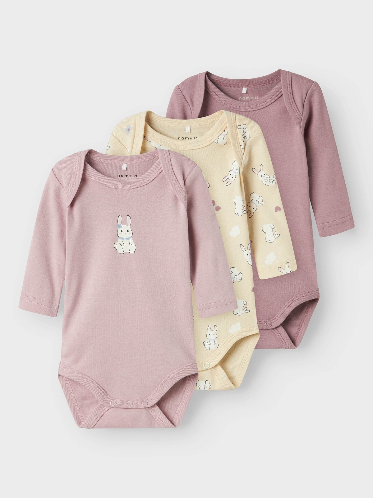 Name It Body 3P Long Sleeve Summer Sand Rabbit Summer Sand