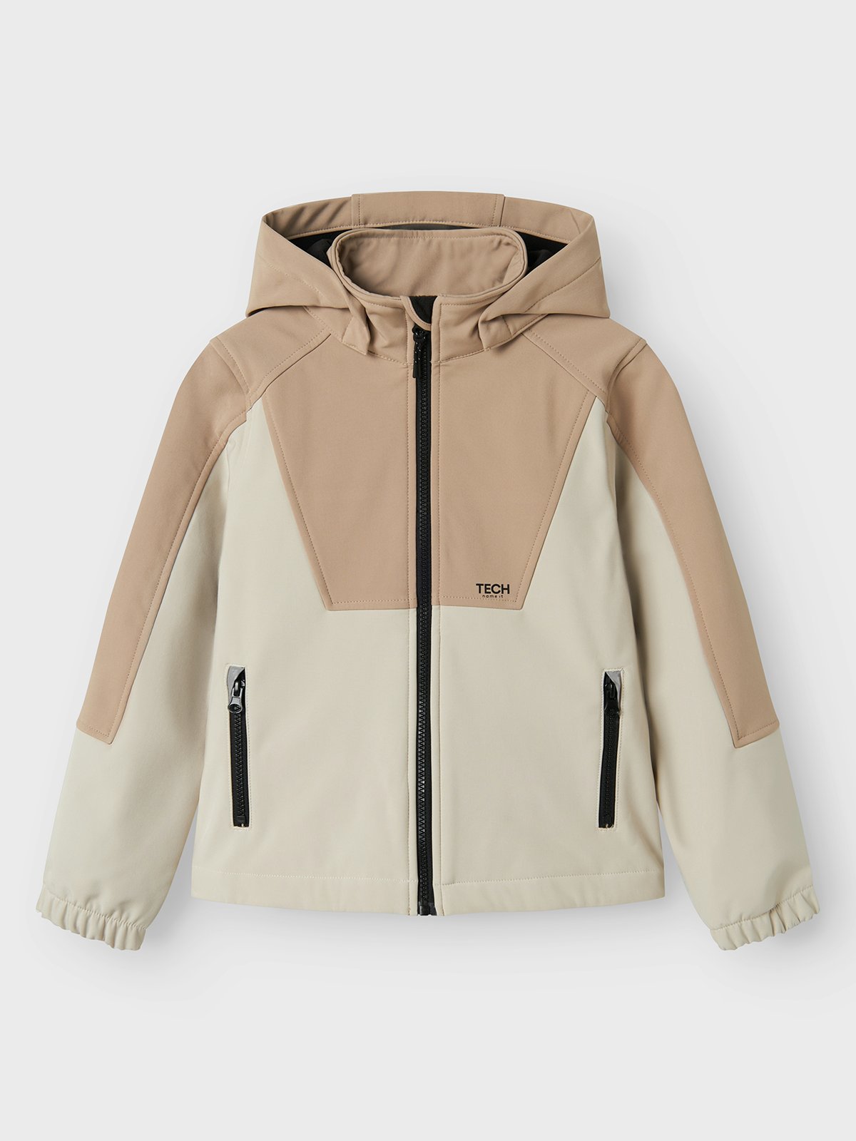 Name It Alfa08 Softshell Jacket Block Fo Silver Mink