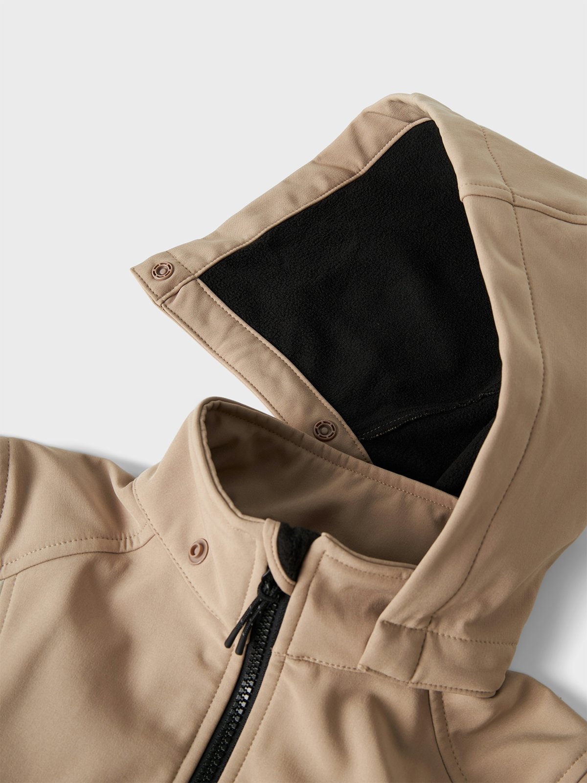 Name It Alfa08 Softshell Jacket Block Fo Silver Mink