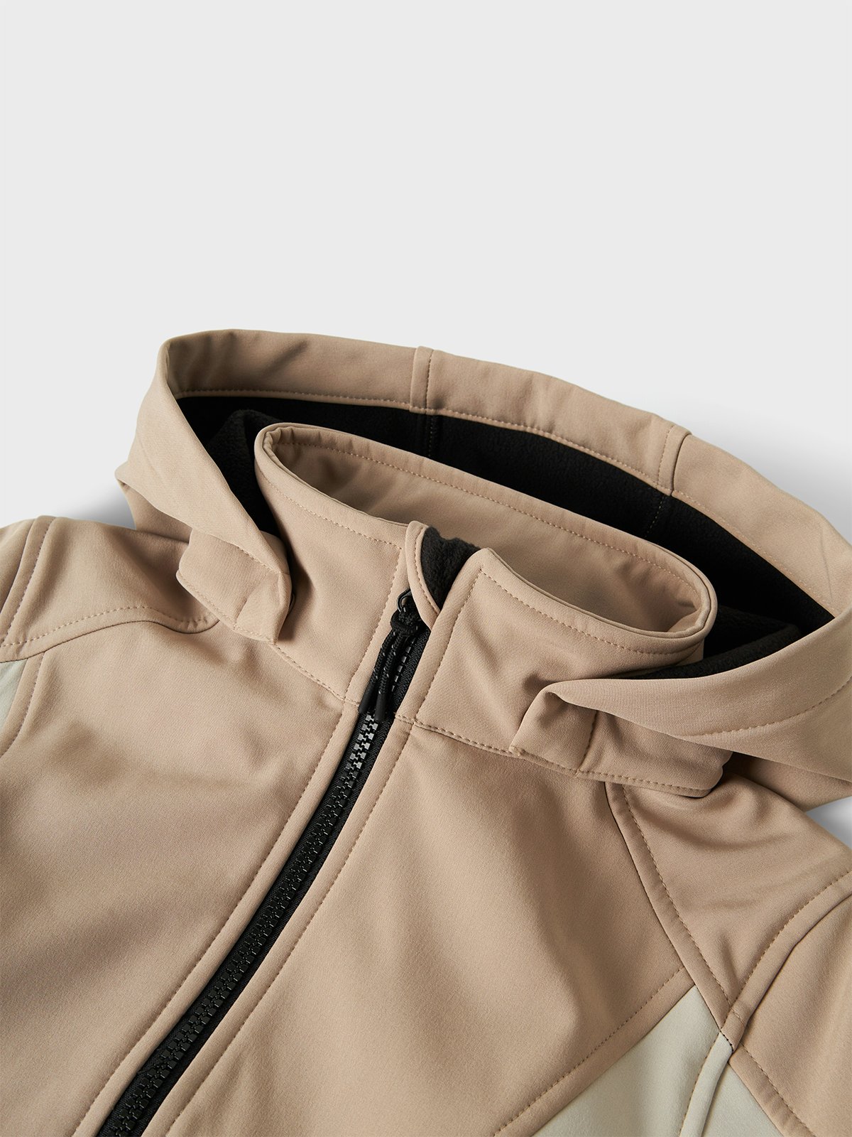 Name It Alfa08 Softshell Jacket Block Fo Silver Mink
