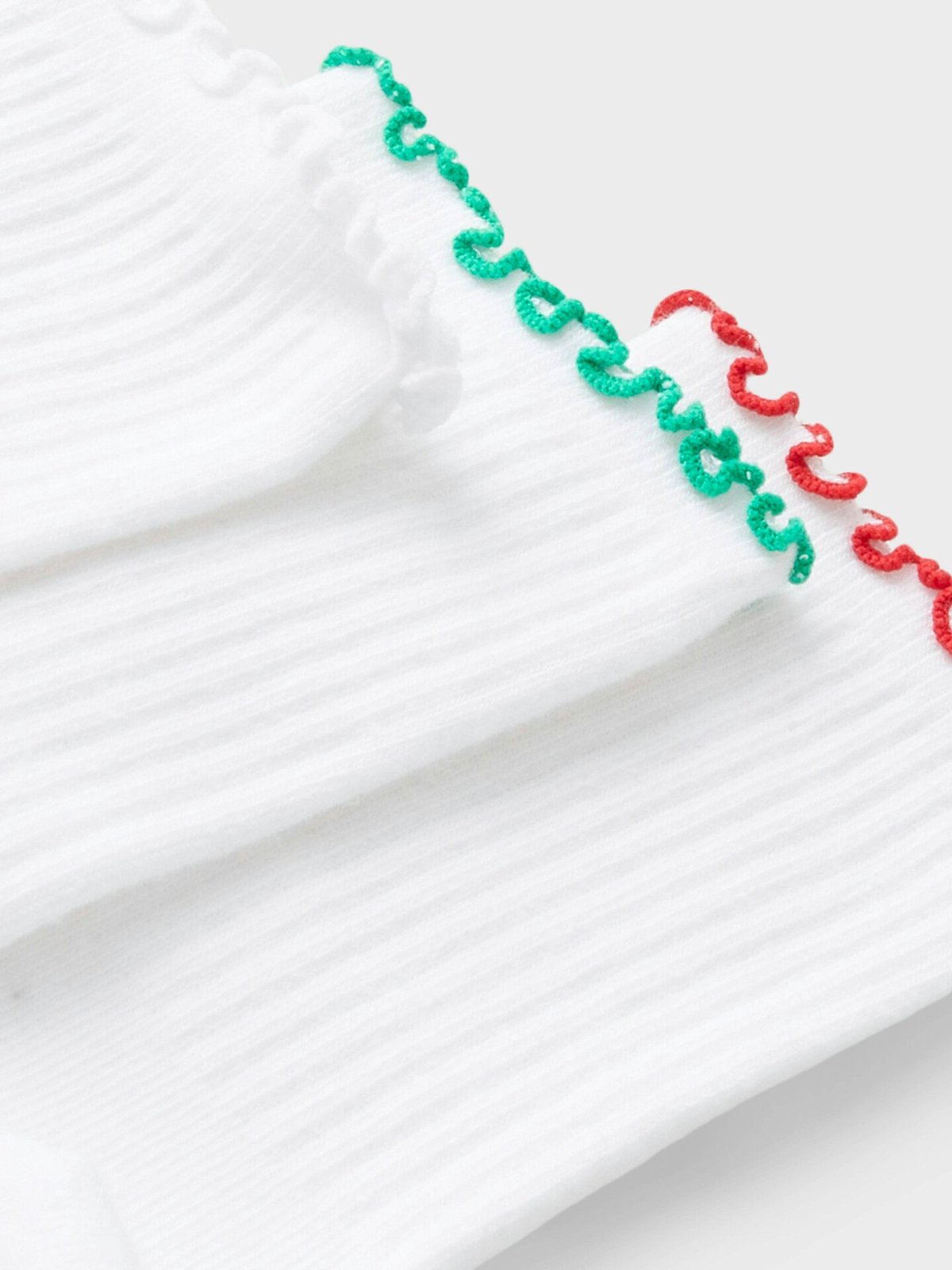 Name It Dina 3-Pack Sock Bright Green / China Red / Bright White